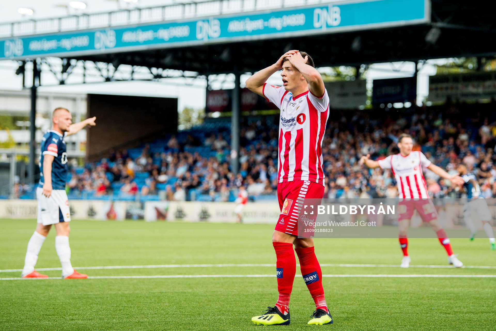 Jostein Gundersen of Tromsø reacts