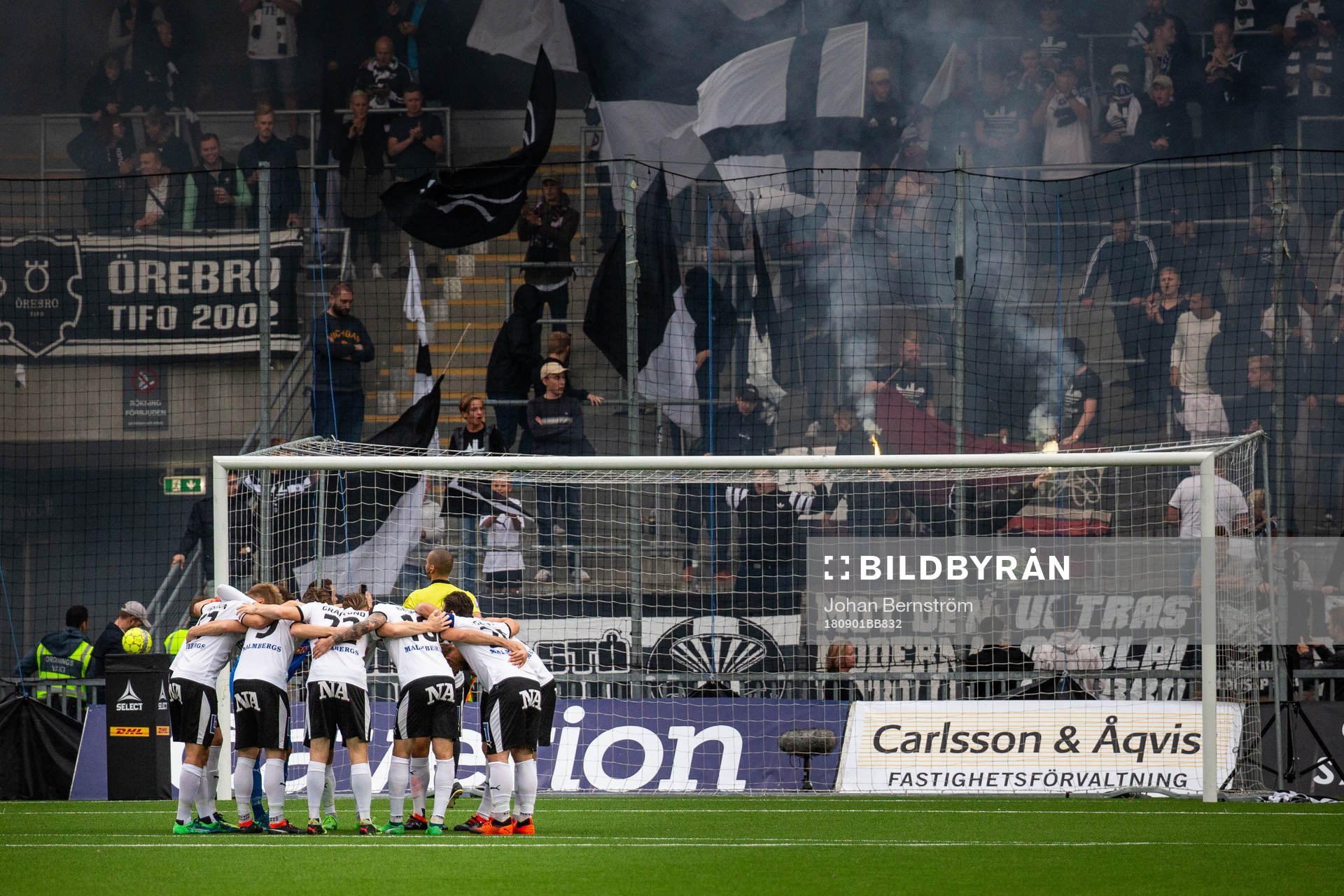Örebro innan fotbollsmatchen i Allsvenskan mellan Örebro