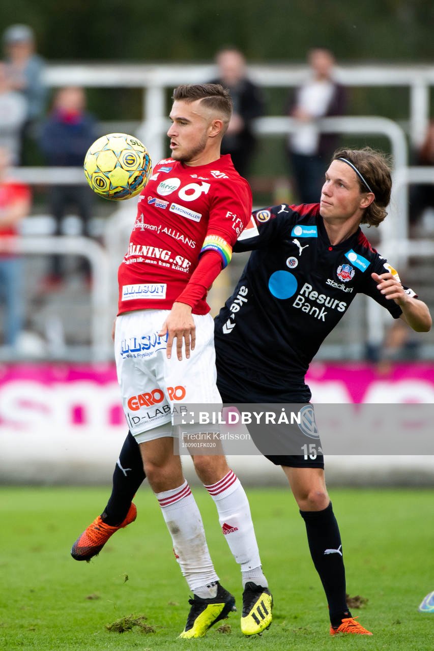 Degerfors Christos Gravius och Helsingborgs Max Svensson