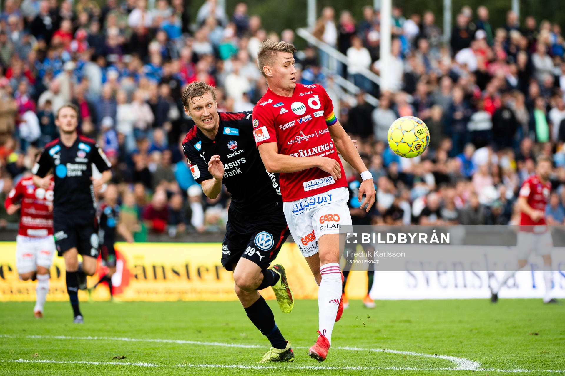 Helsingborgs Andri Runar Bjarnason och Degerfors Jonas