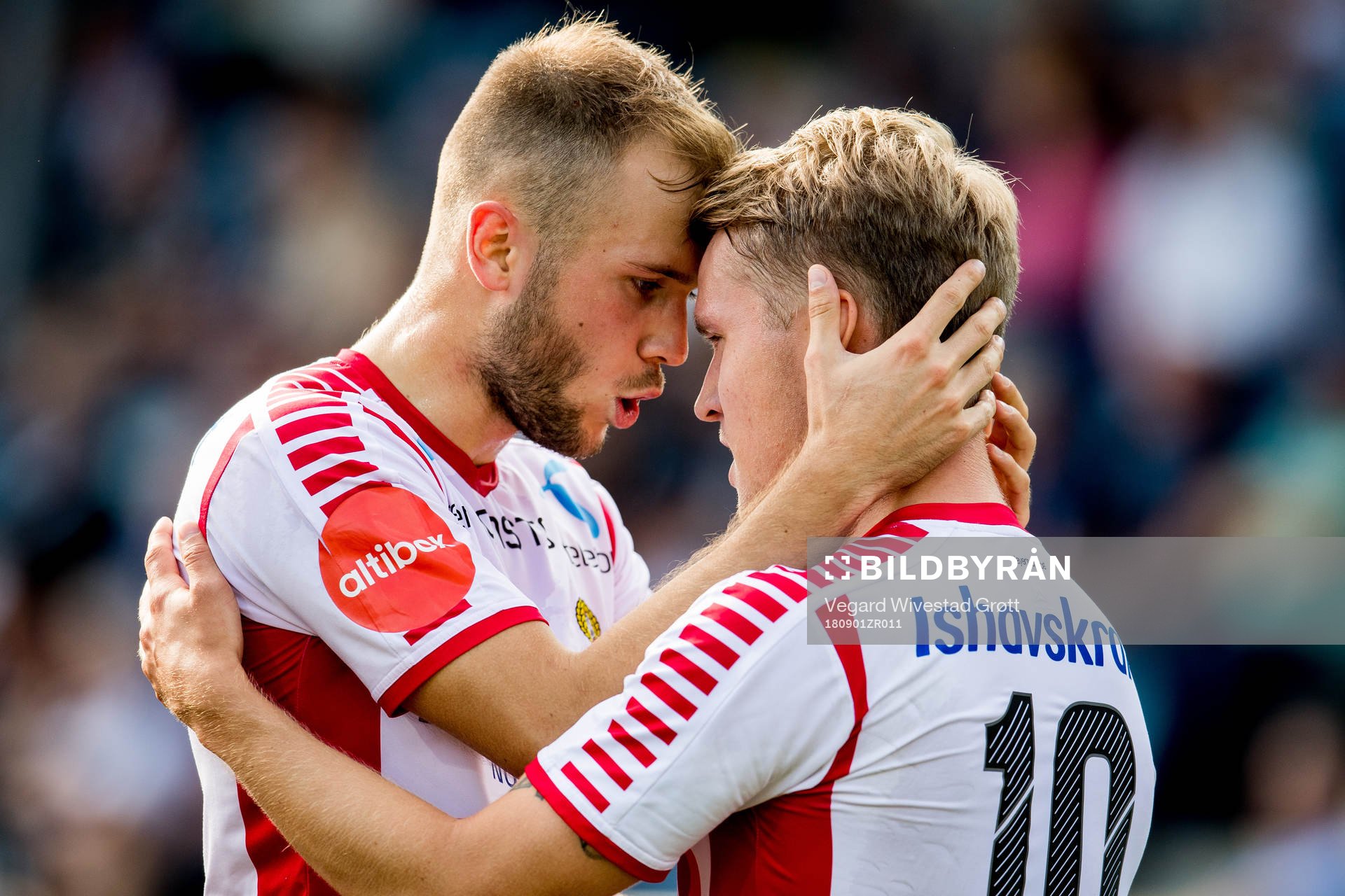 Mikael Nord Ingebrigtsen of Tromsø celebrates with