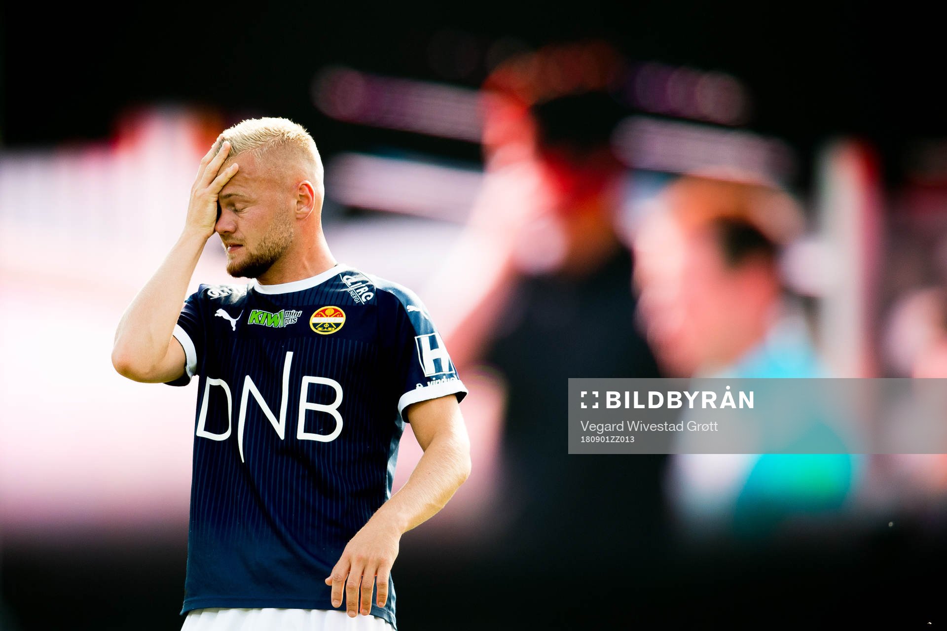 Herman Stengel of Strømsgodset looks dejected