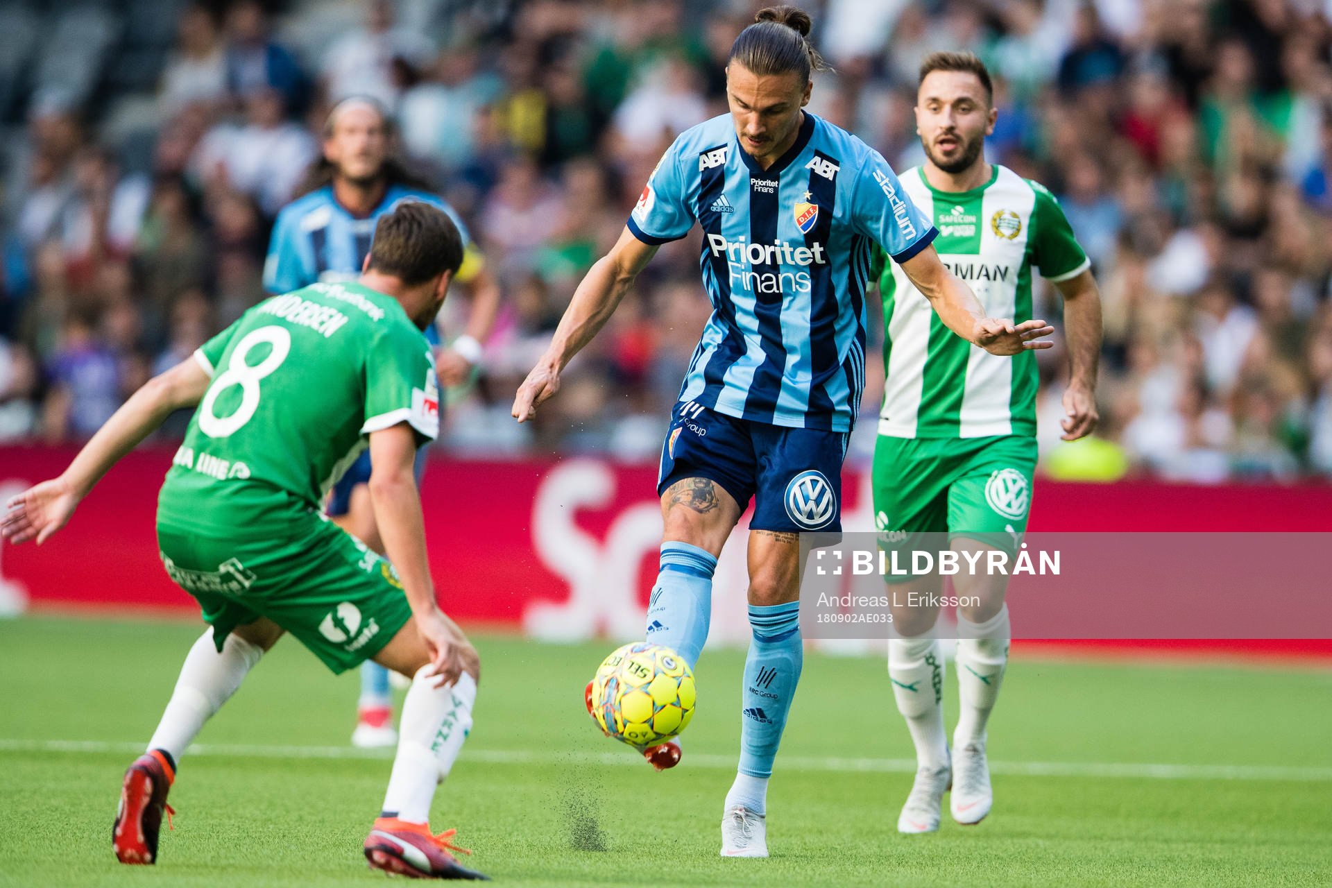 Hammarbys Jeppe Andersen och Djurgårdens Erik Johansson