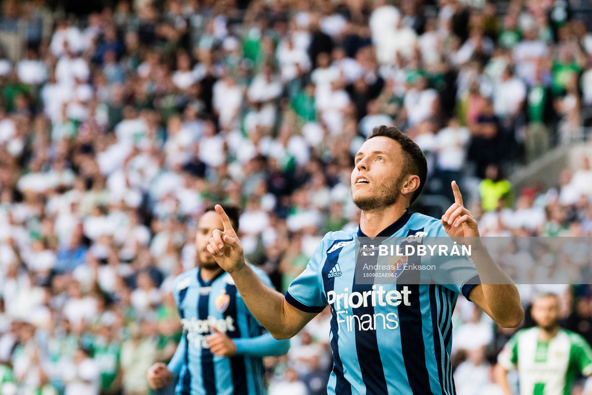 Djurgårdens Kerim Mrabti jublar