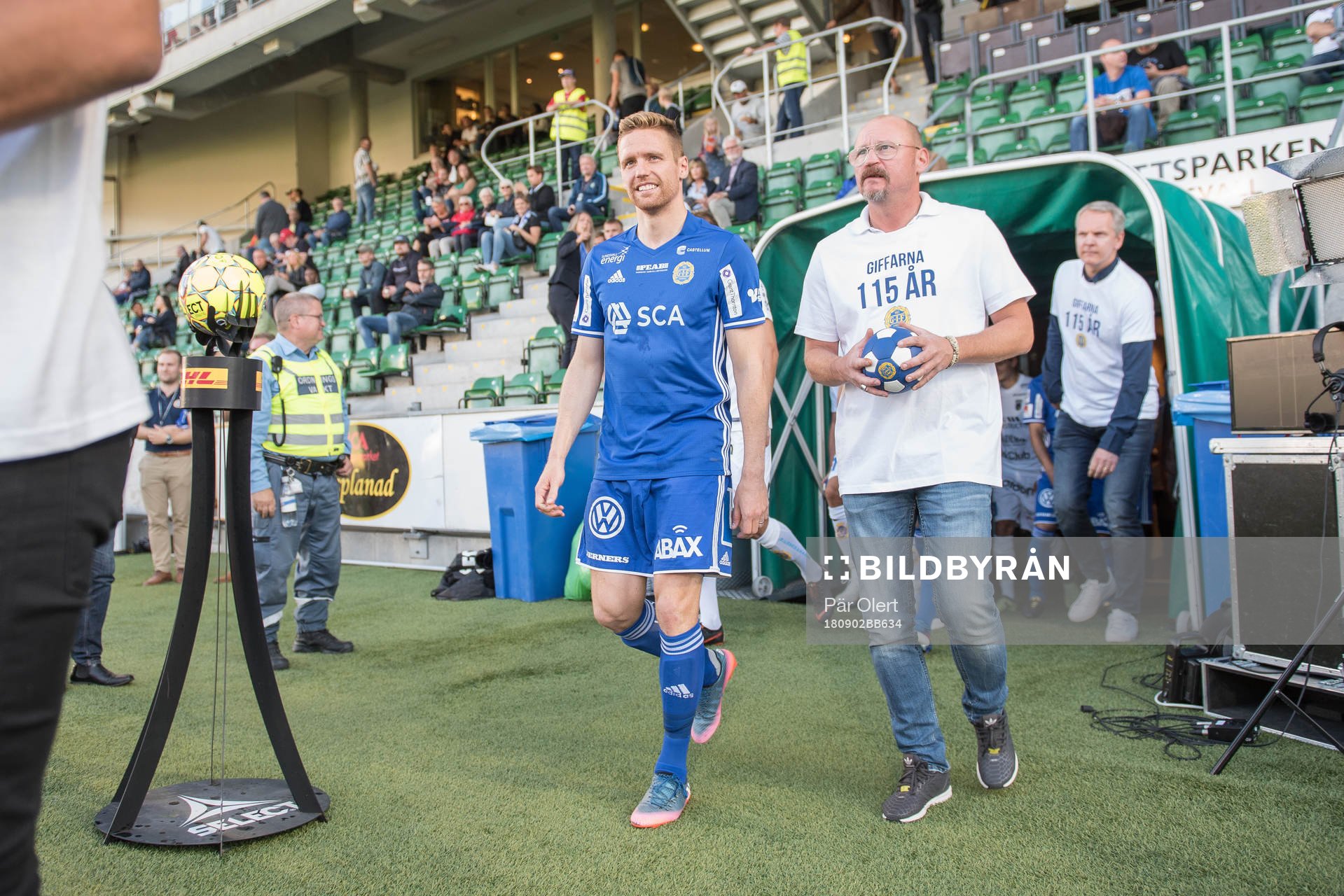 Sundsvall firar 115 år med flera gamla Gif profiler som gästar under fotbollsmatchen i Allsvenskan mellan GIF Sundsvall och Sirius den 2 september 2018 i Sundsvall.