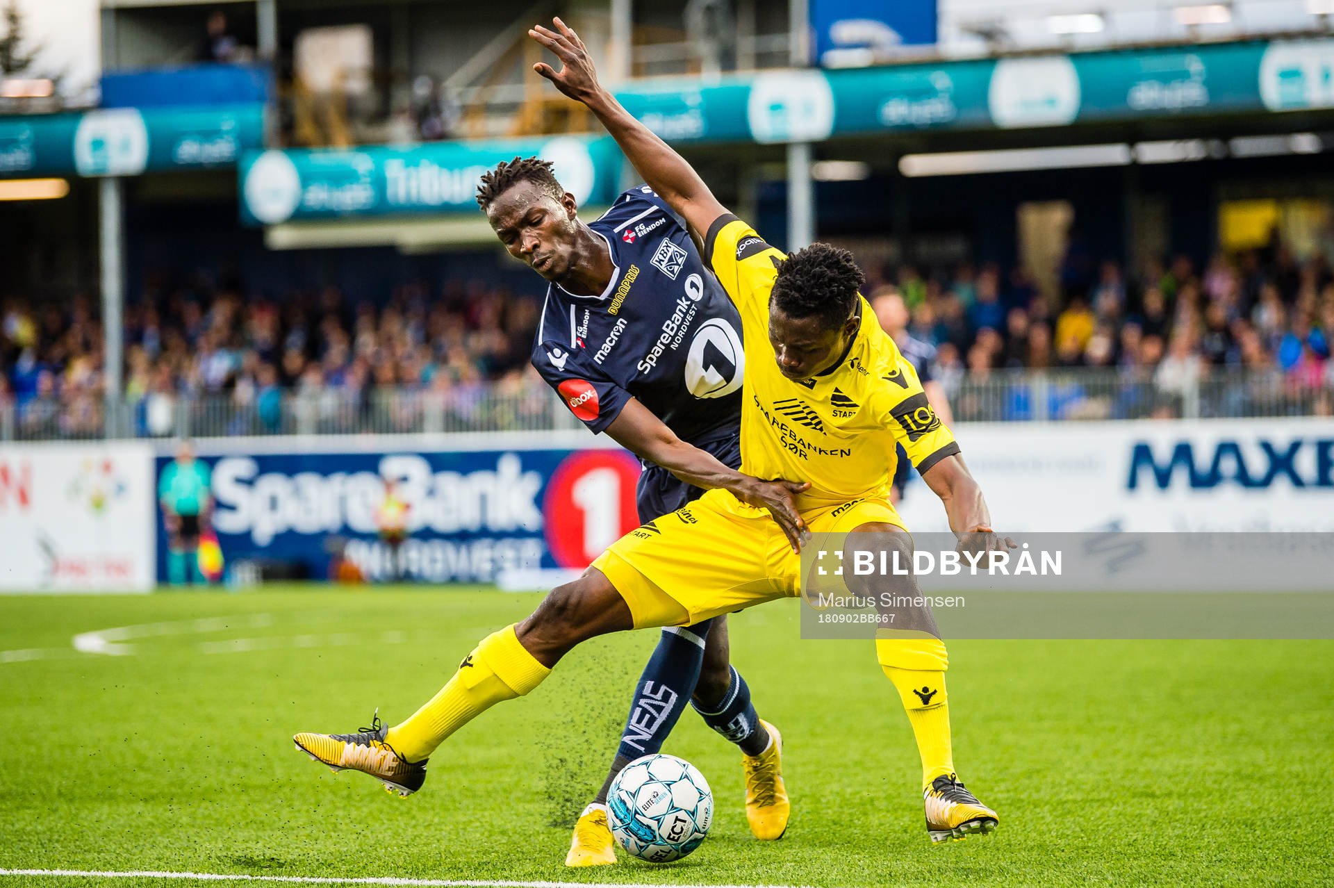 Amidou Diop of Kristiansund and Adeleke Akinola Akinyemi of