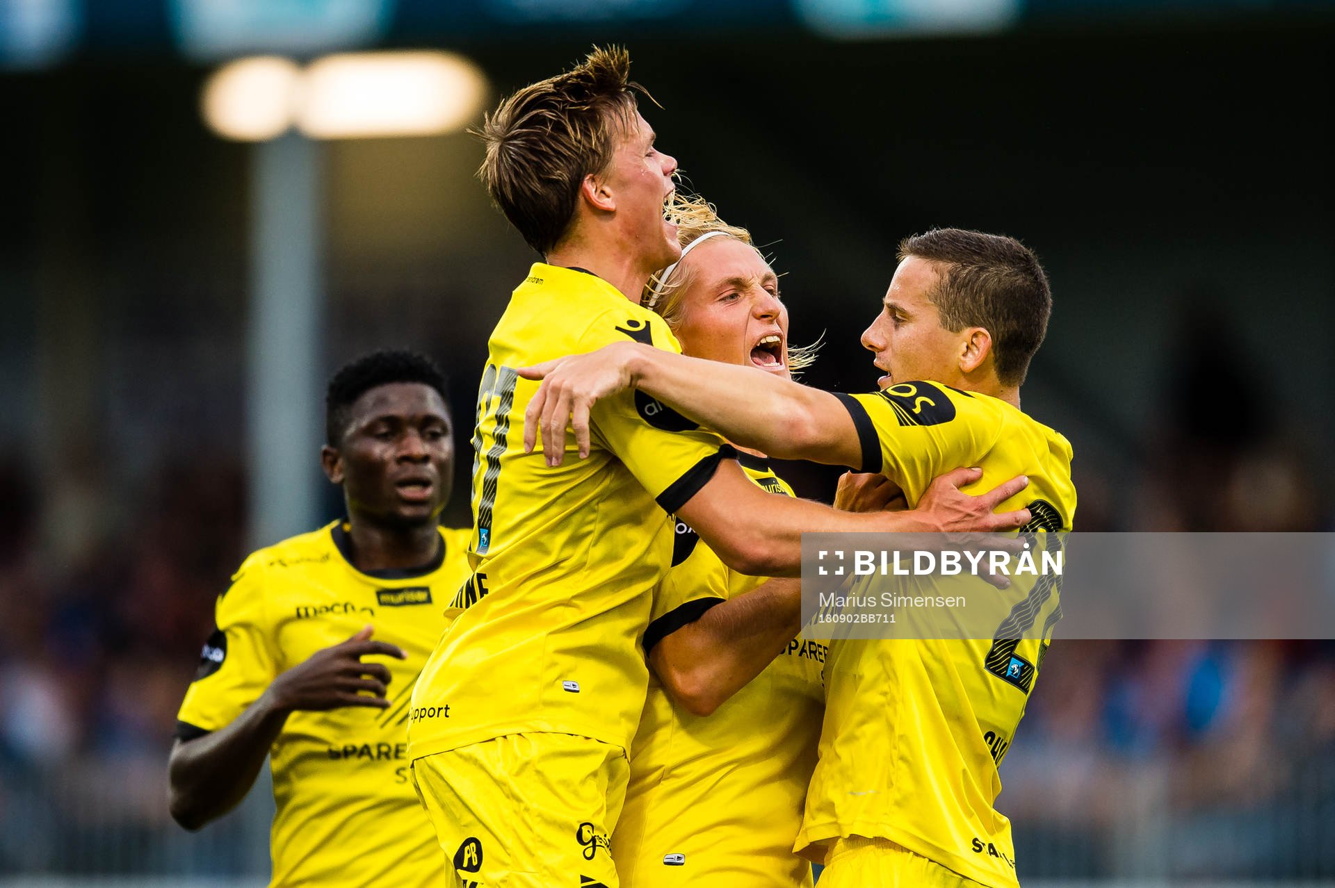 Herolind Shala of Start celebrates the 0-1 goal with his