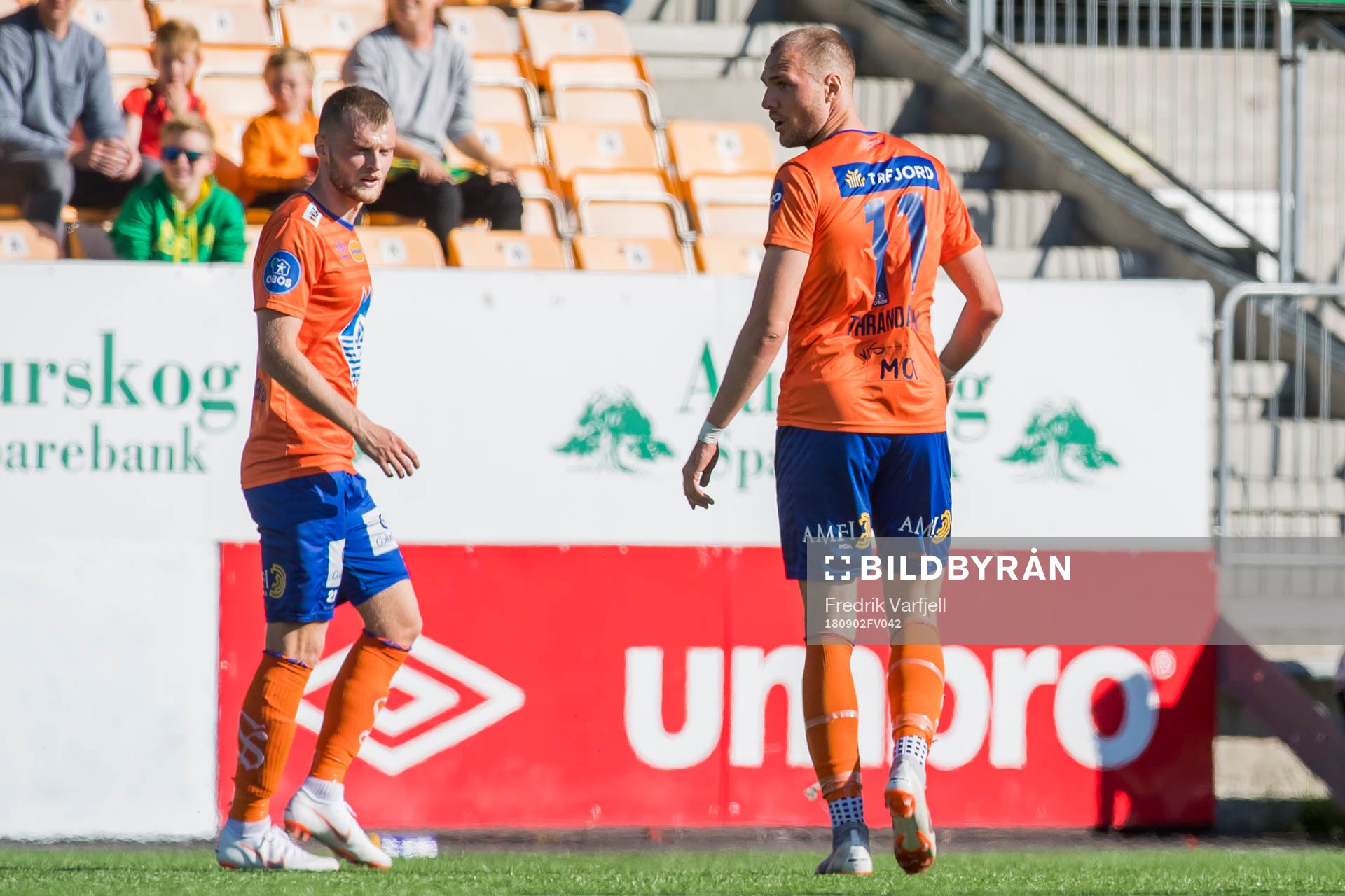 Aron Elís Thrándarson of Aalesund leaves the pitch after a red card during the OBOS-ligaen match between Ull/Kisa and Aalesund on September 2, 2018 in Jessheim.