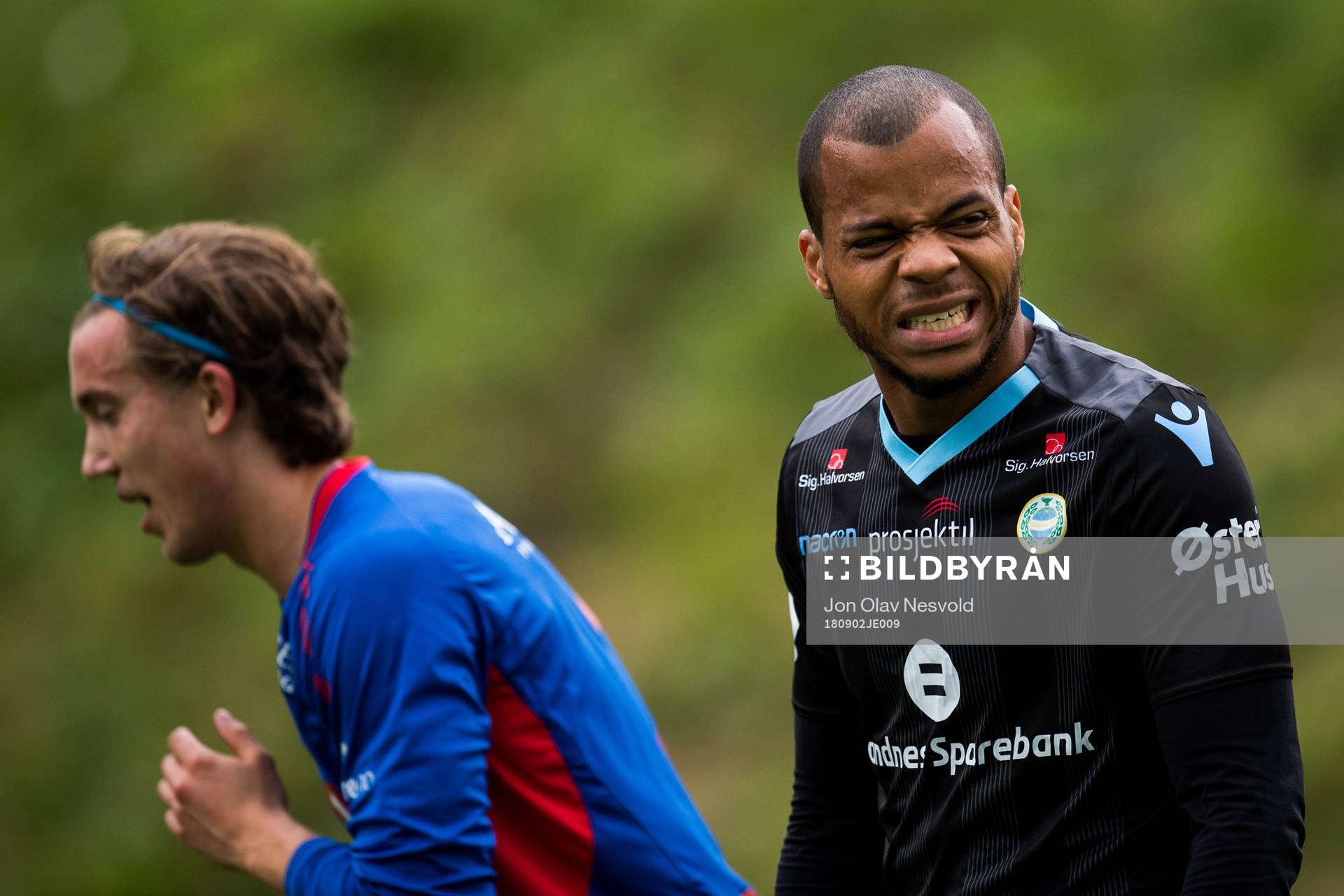 Erixon Danso of Sandnes Ulf reacts