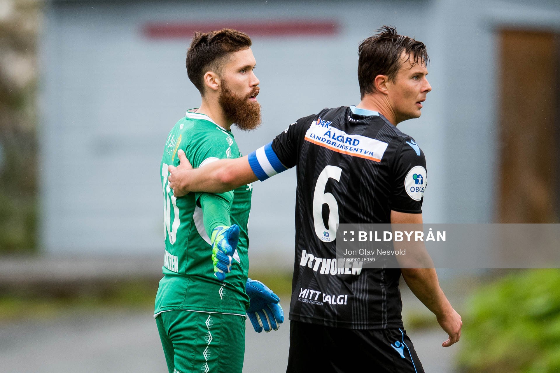 Goalkeeper Marius Berntzen of Tromsdalen and Niels
