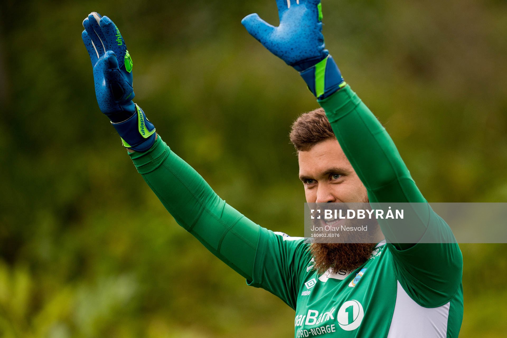 Goalkeeper Marius Berntzen of Tromsdalen