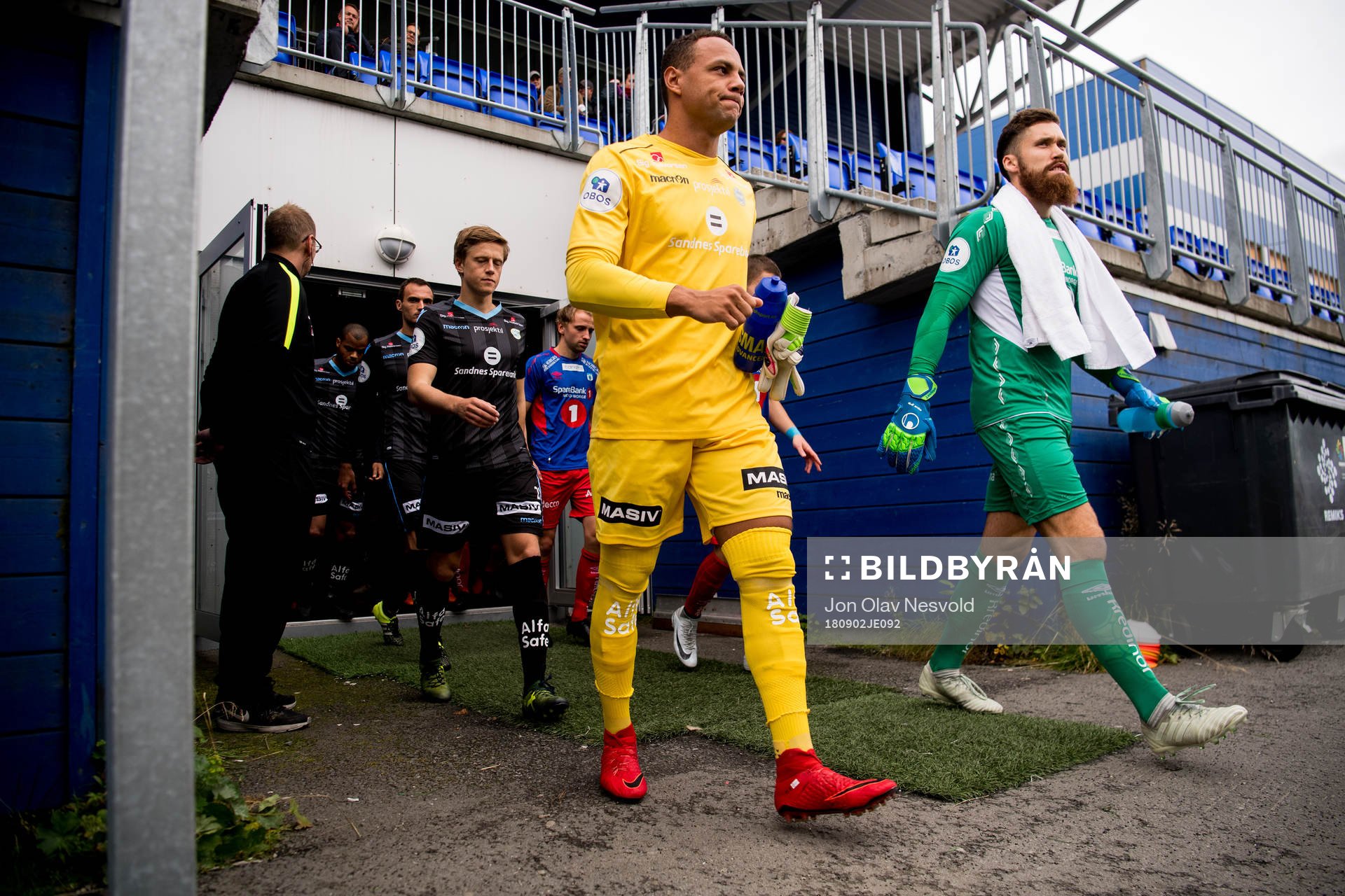 Goalkeeper Nicklas Frenderup of Sandnes Ulf ahead of the OBOS-ligaen match between Tromsdalen and Sandnes Ulf on September 2, 2018 in Tromsø.