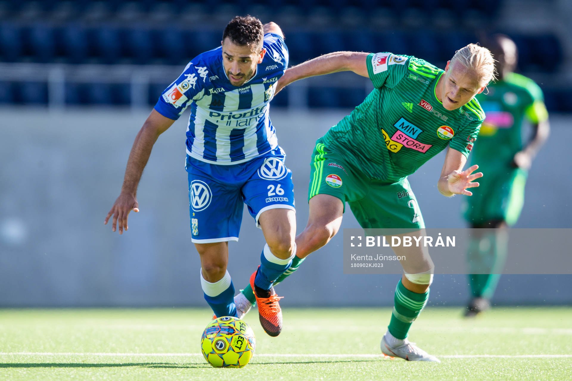 IFK Göteborgs André Calisir och Dalkurds Henrik Löfkvist