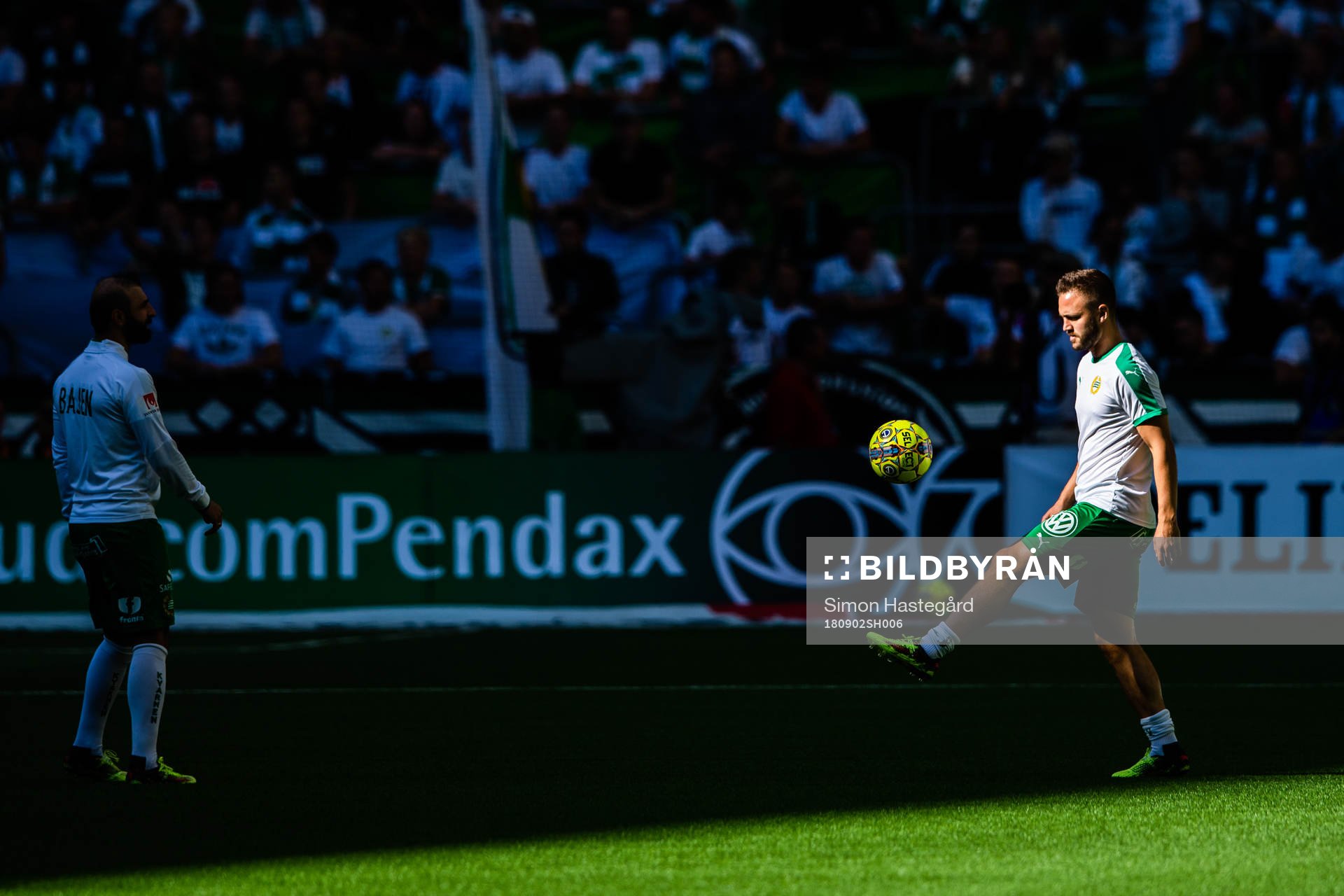 Hammarbys Mats Solheim före fotbollsmatchen i Allsvenskan