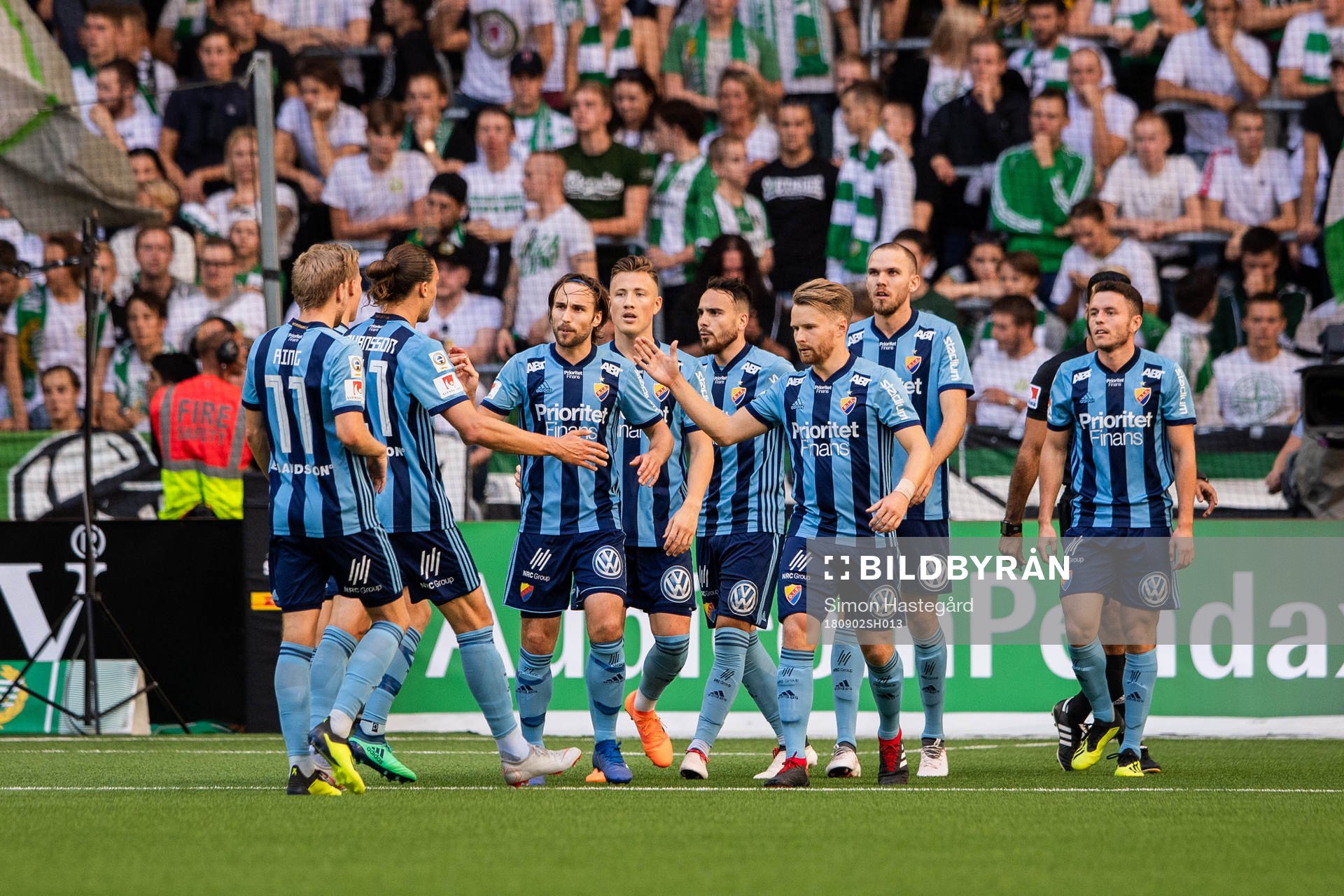 Djurgårdens spelare jublar