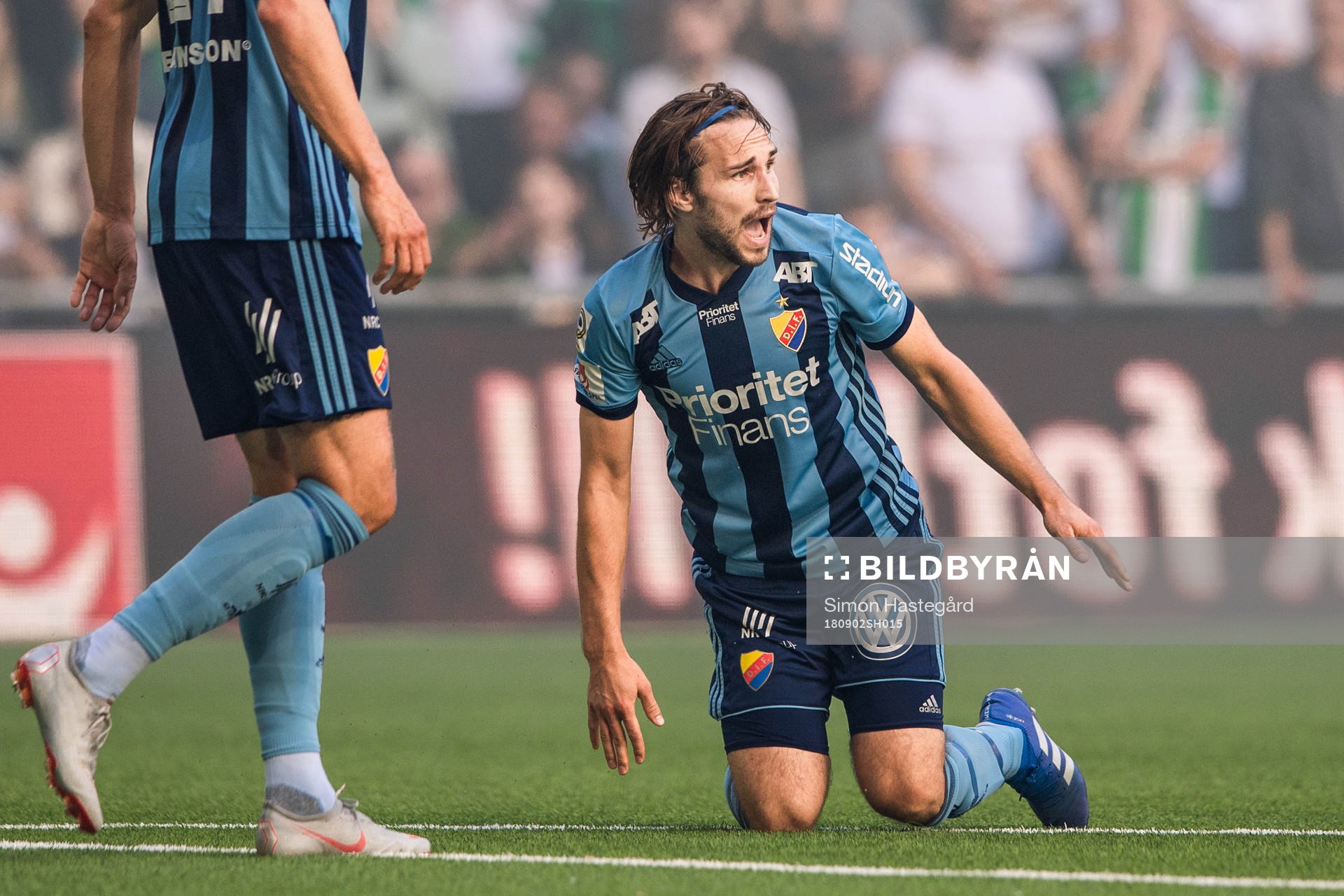 Djurgårdens Kevin Walker reagerar