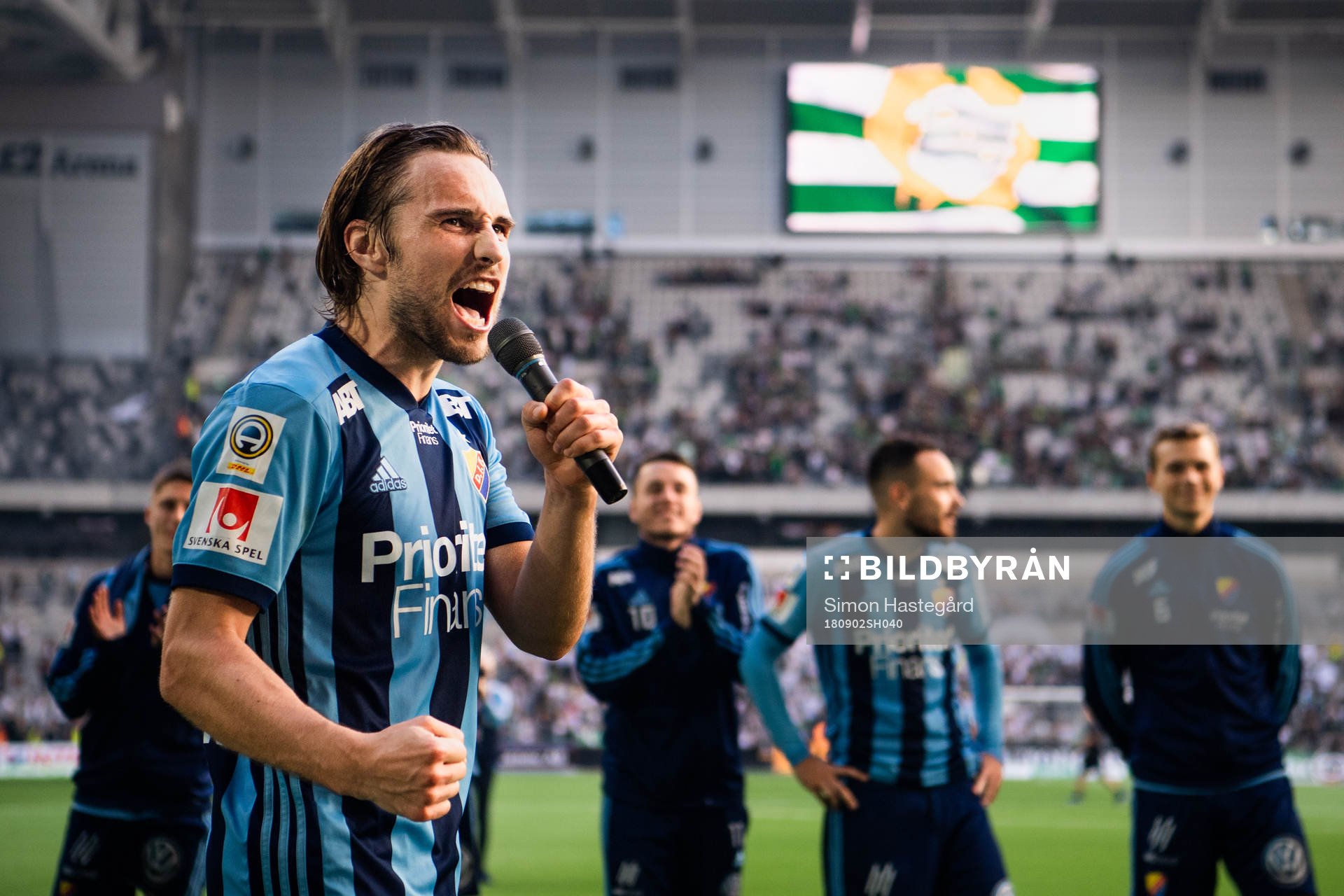Djurgårdens Kevin Walker jublar