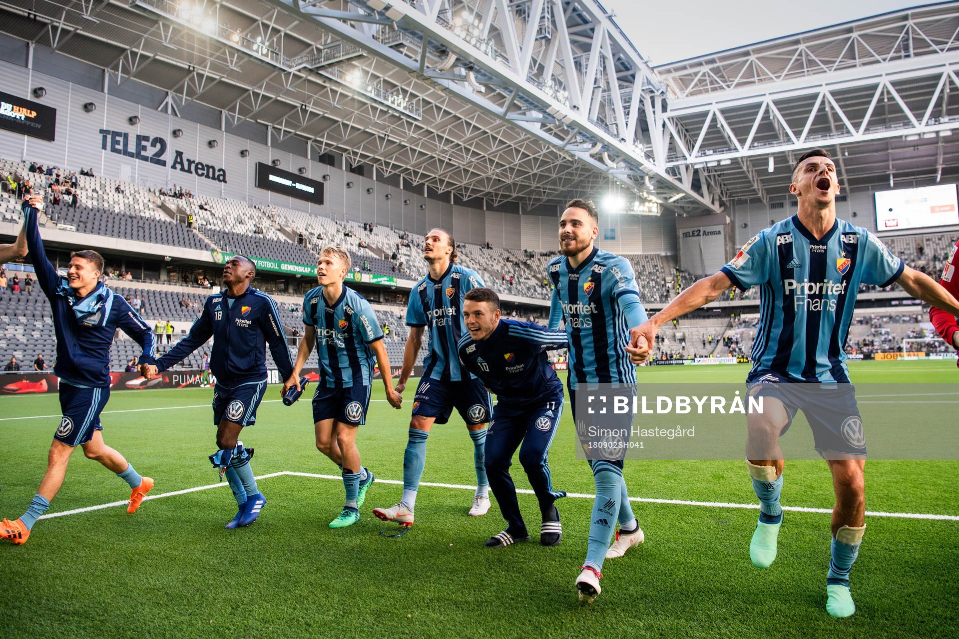 Djurgårdens spelare jublar