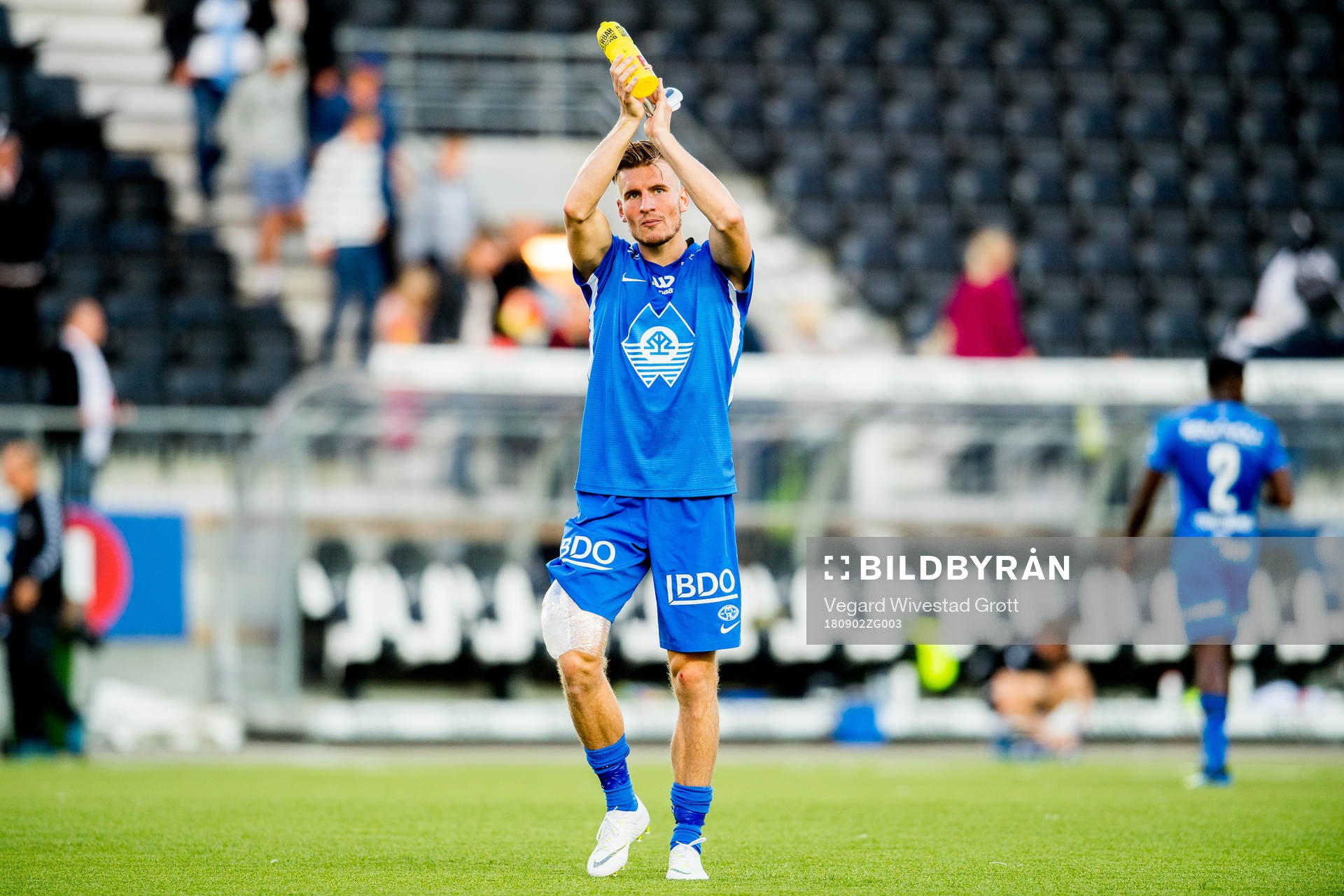 Christoffer Remmer of Molde after the Eliteserien match between Odd and Molde on September 2, 2018 in Skien.