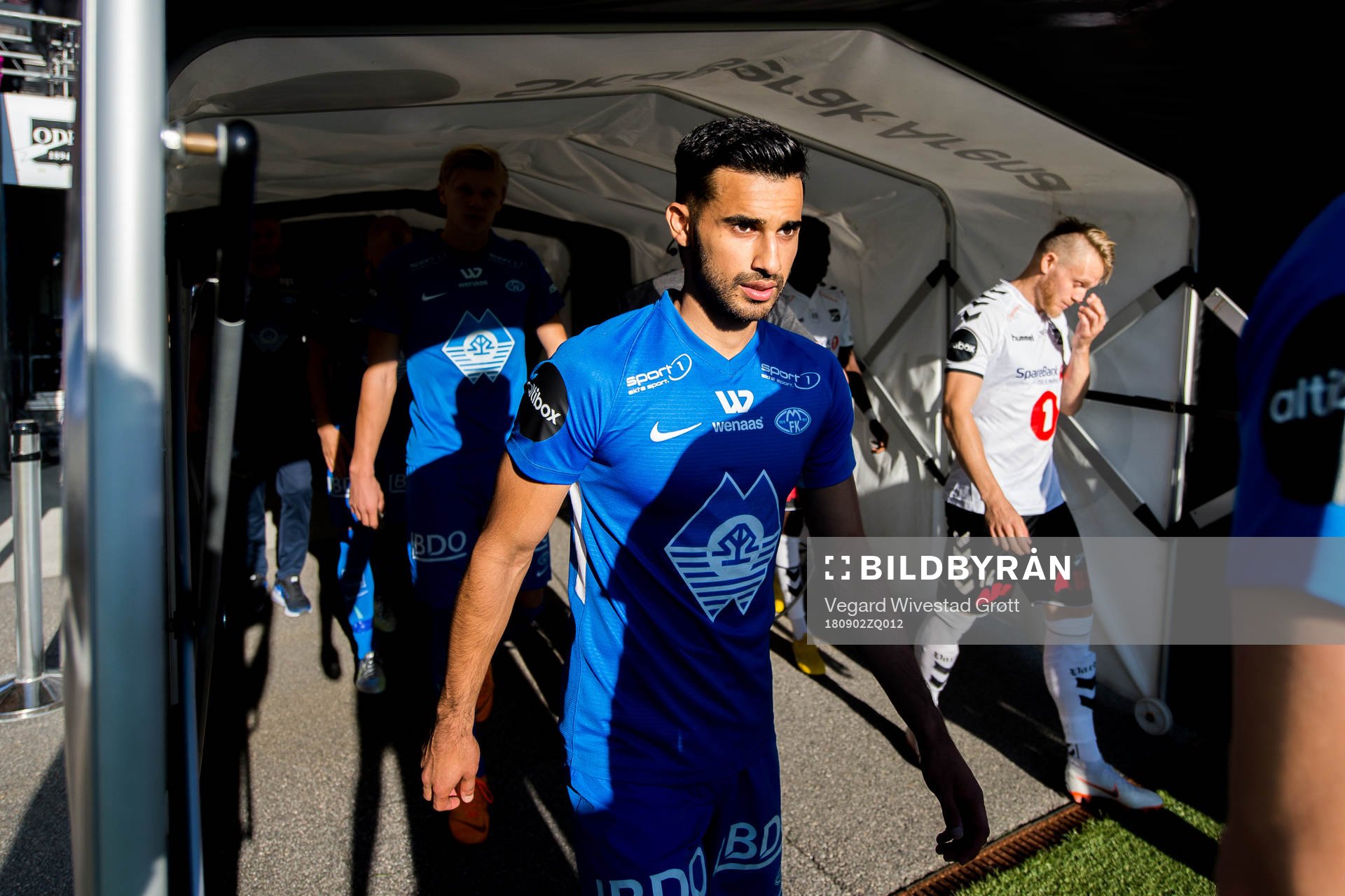 Etzaz Hussain of Molde ahead of the Eliteserien match between Odd and Molde on September 2, 2018 in Skien.