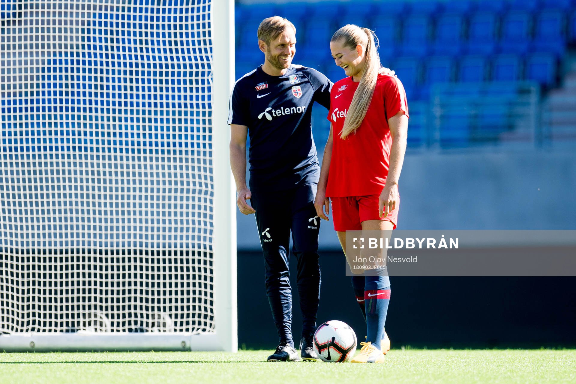Martin Sjögren, head coach of Norway, and Lisa-Marie
