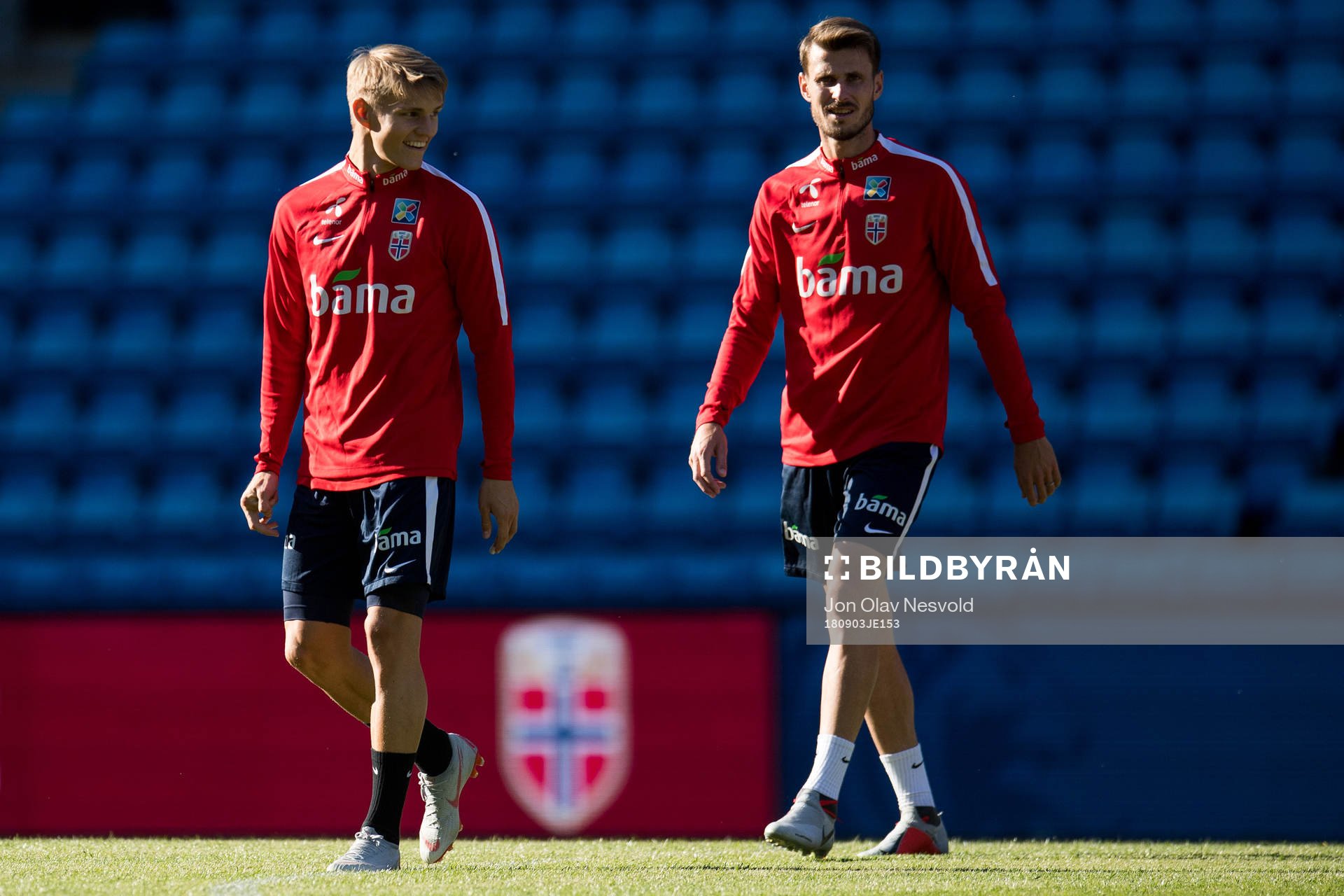 Martin Ødegaard and Håvard Nordtveit of Norway