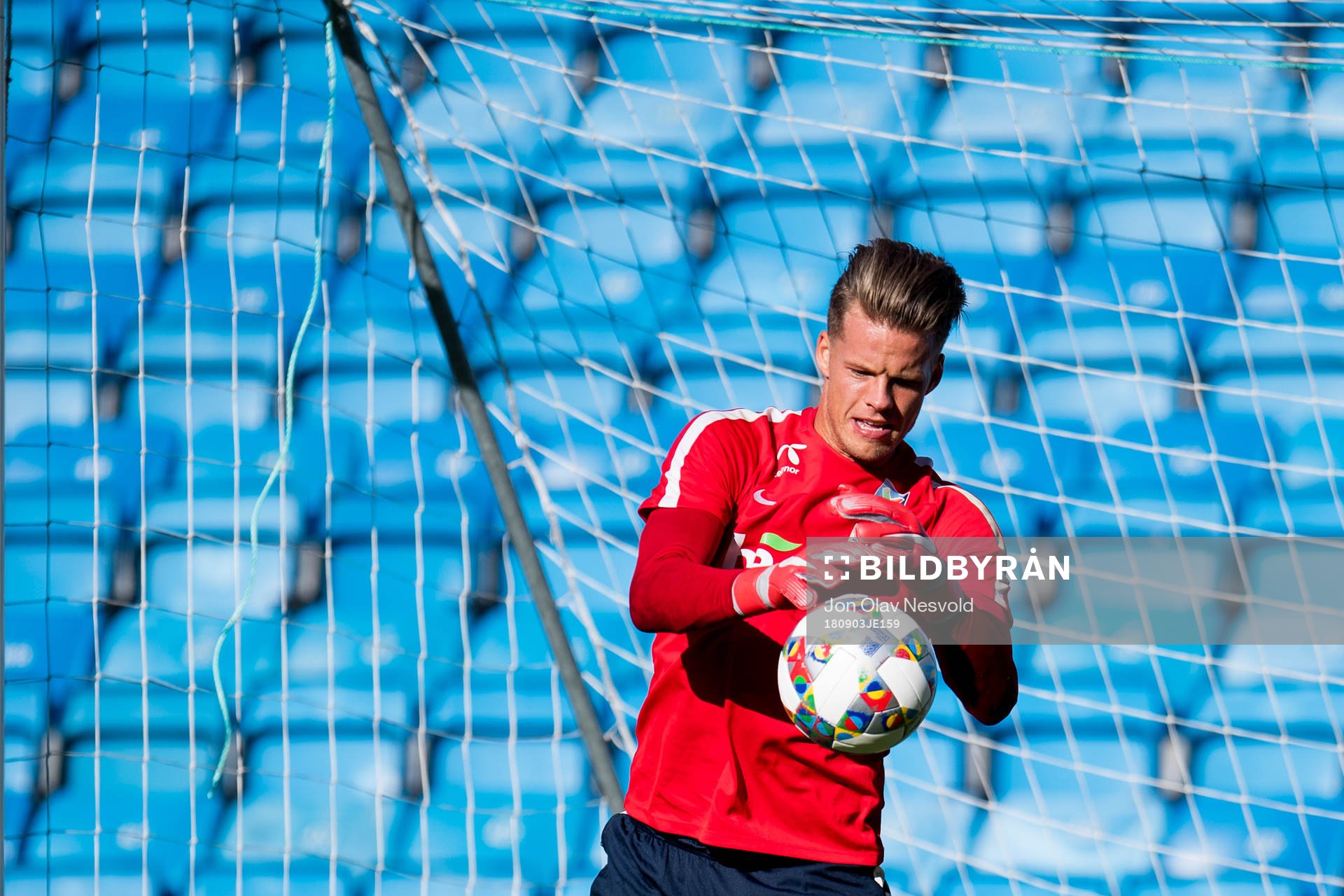 Goalkeeper Ørjan Håskjold Nyland of Norway