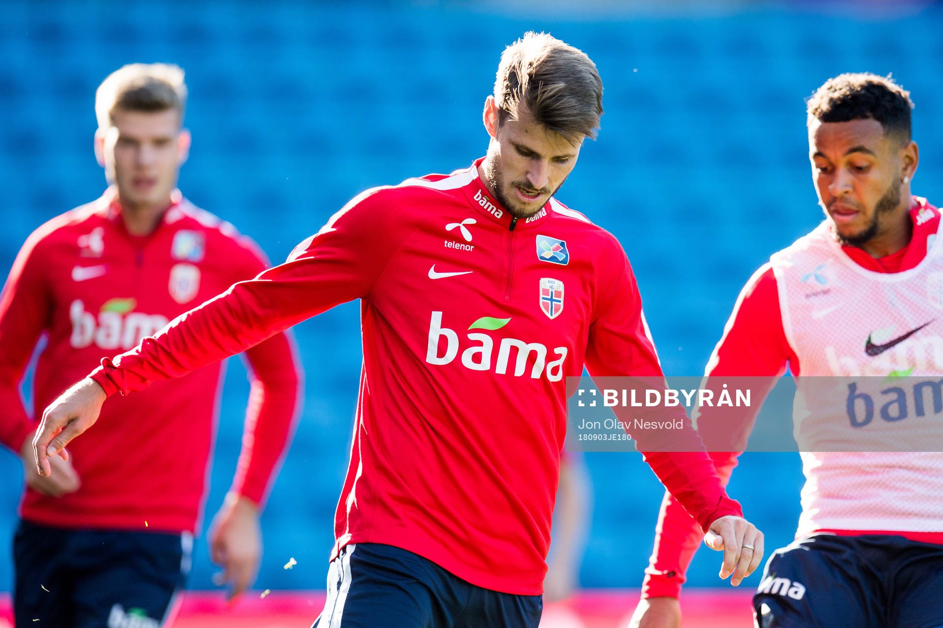 Alexander Sørloth, Håvard Nordtveit and Joshua King of