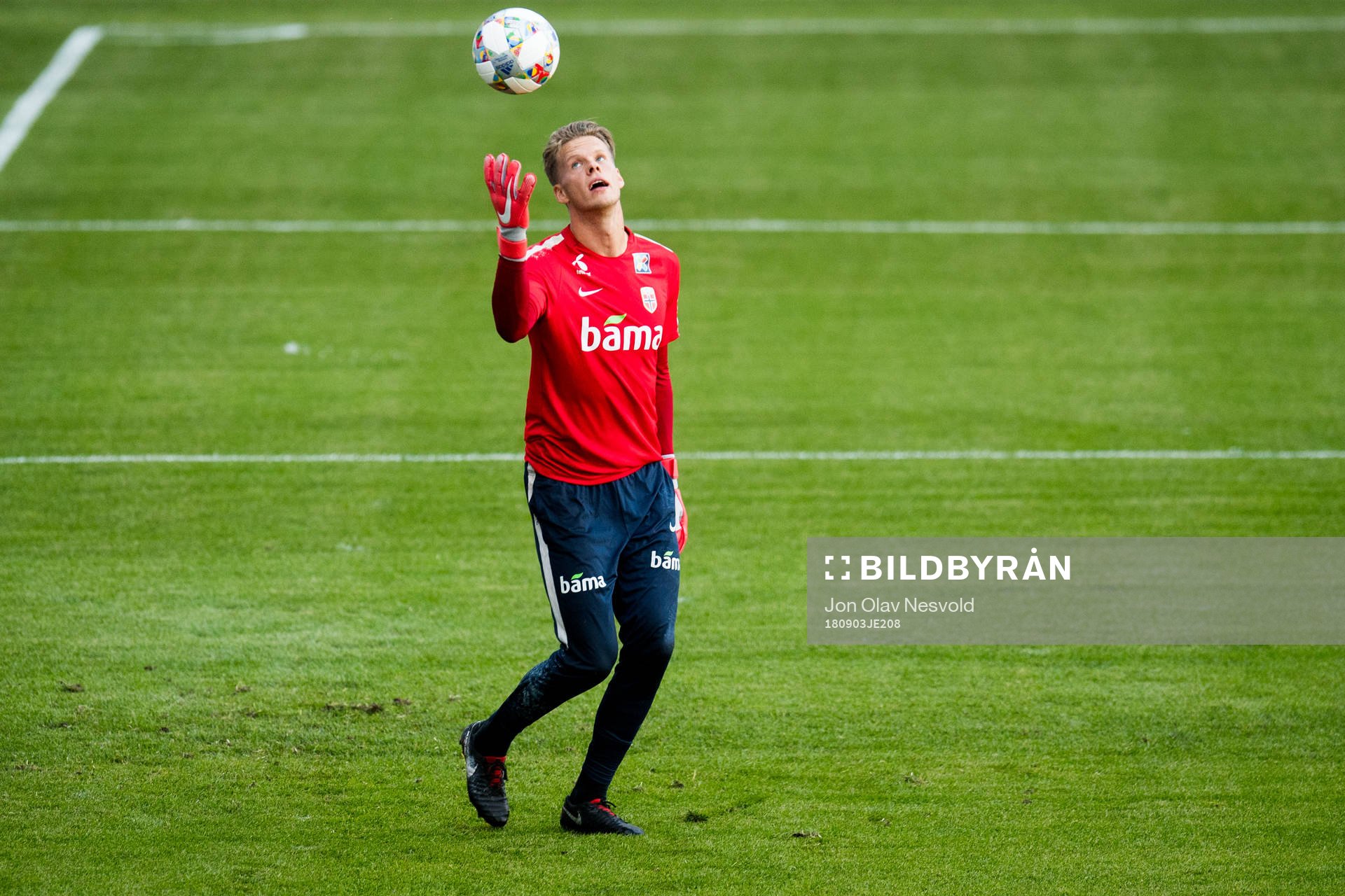 Goalkeeper Ørjan Håskjold Nyland of Norway