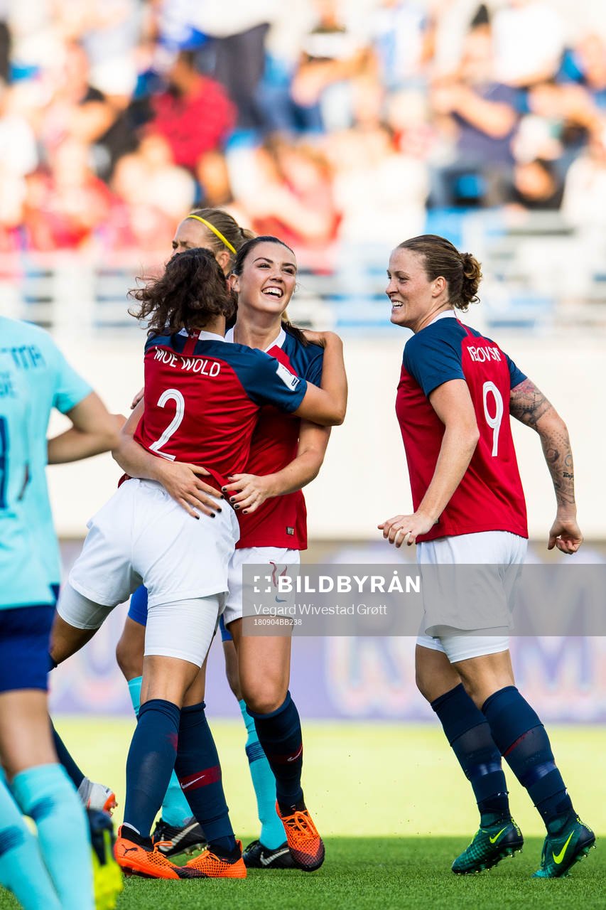 Ingrid Syrstad Engen of Norway celebrates