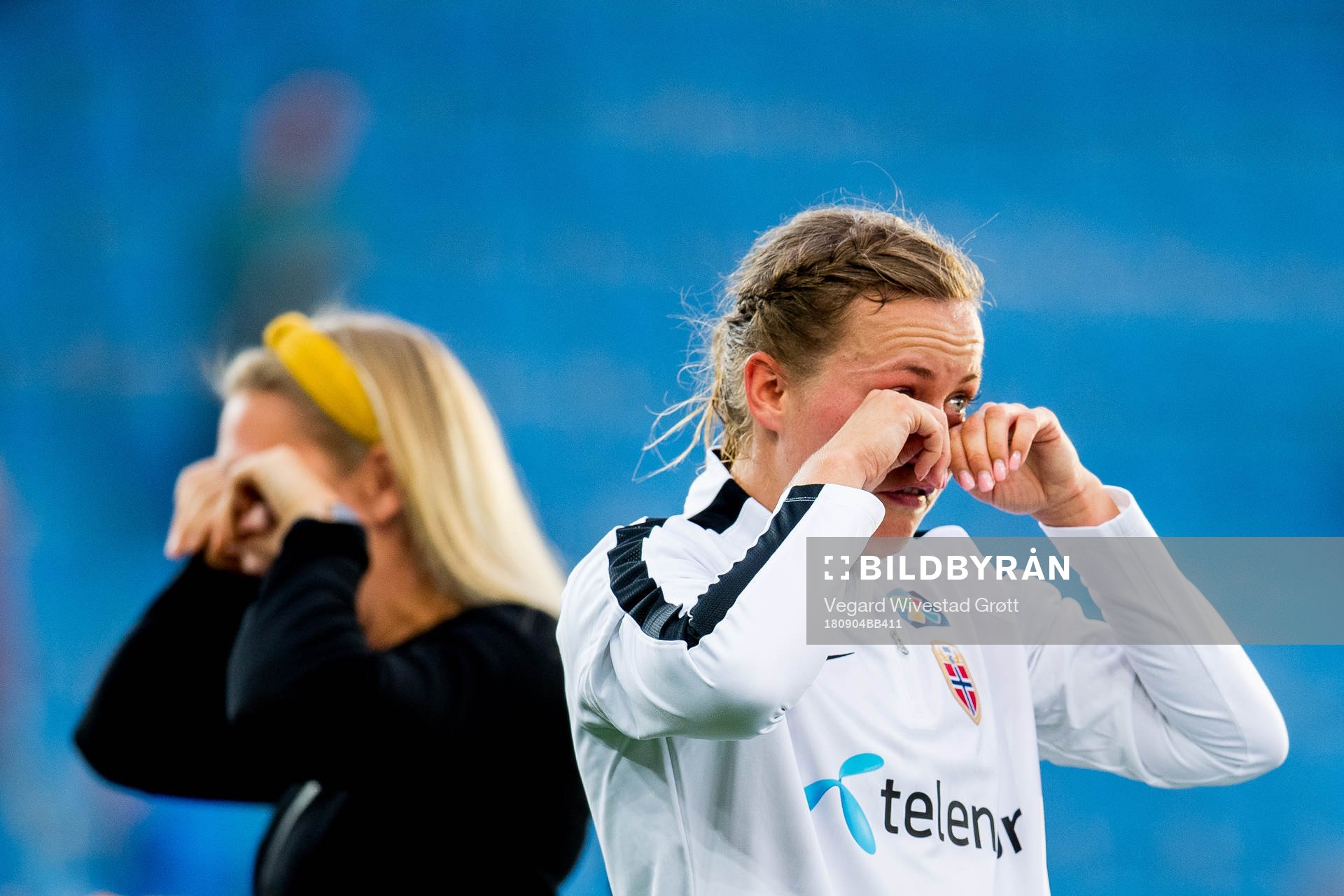 Kristine Minde of Norway reacts