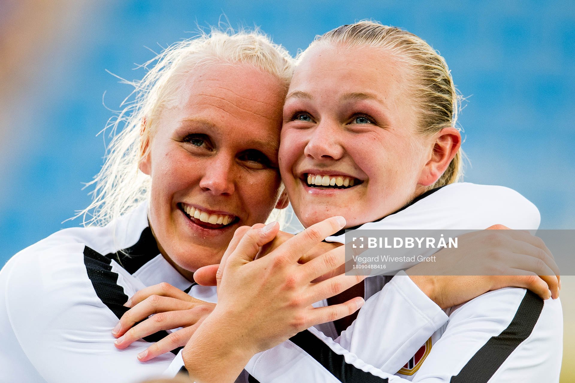 Maria Thorisdottir and Frida Maanum of Norway celebrates