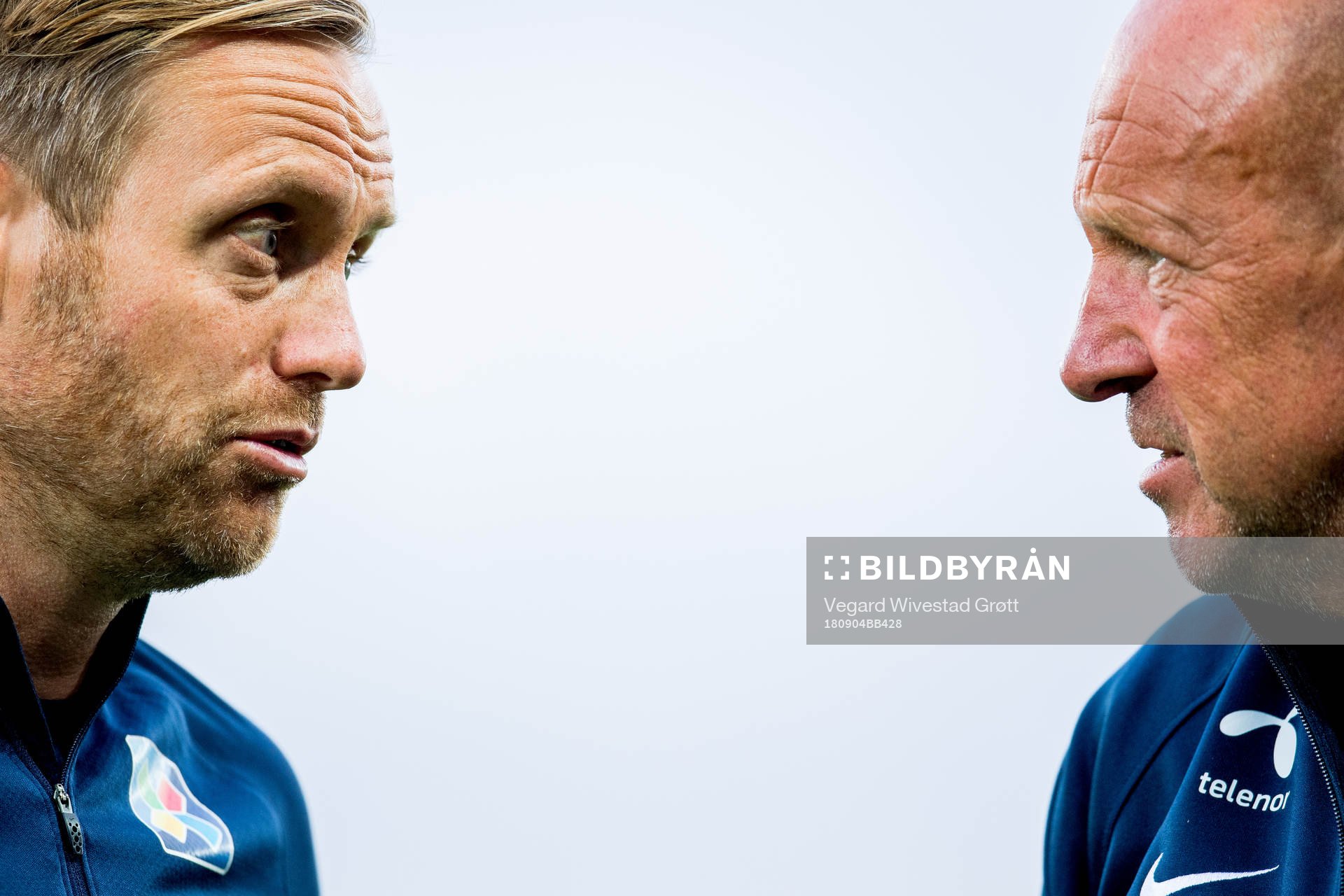 Martin Sjögren, head coach of Norway, and Nils Johan Semb,