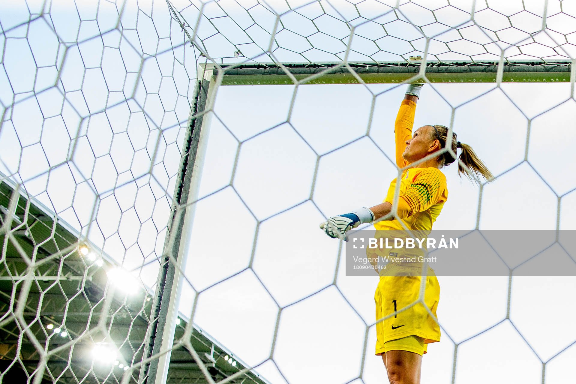 Goalkeeper Ingrid Hjelmseth of Norway