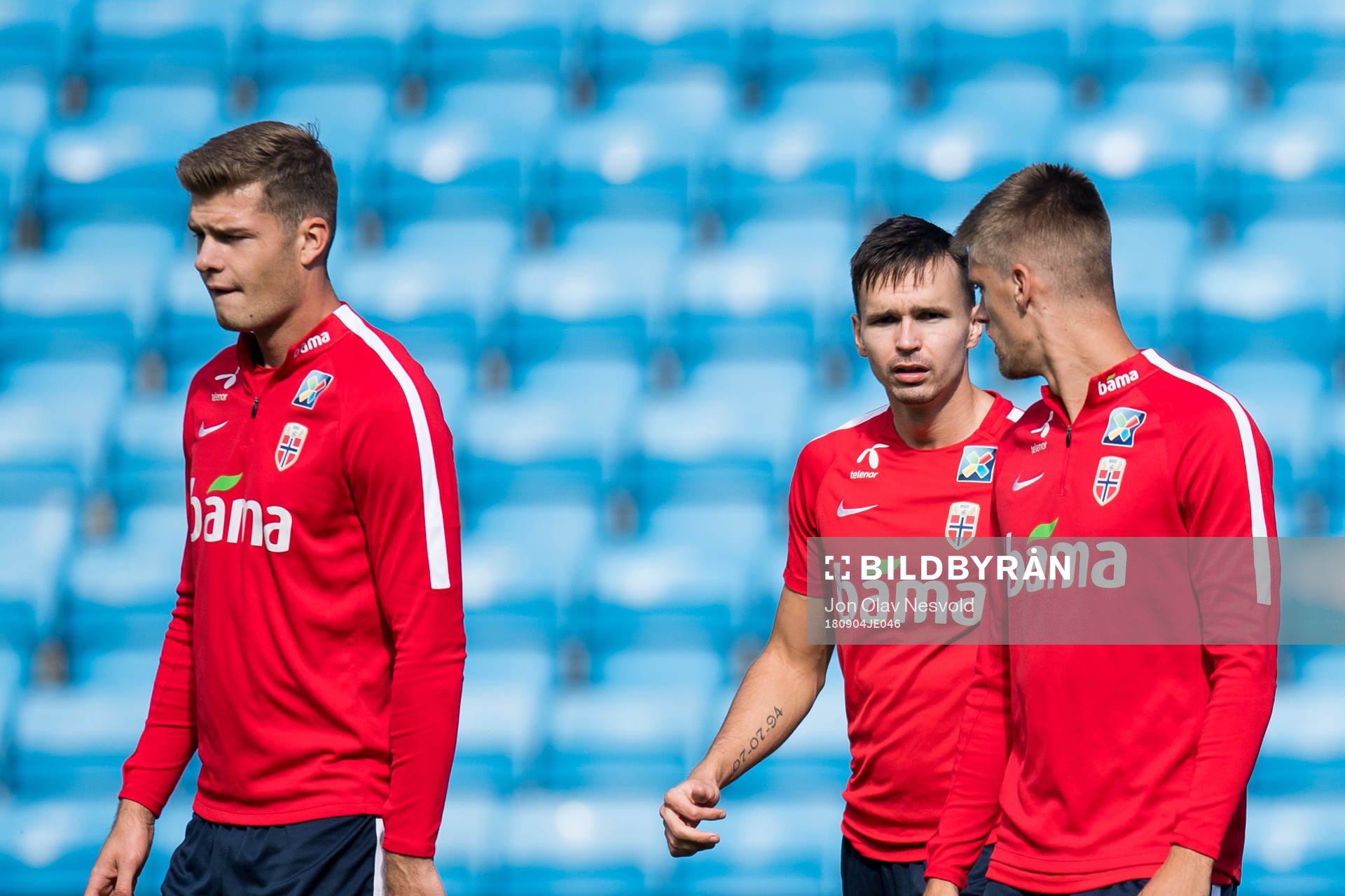 Alexander Sørloth, Ole Kristian Selnæs and Markus