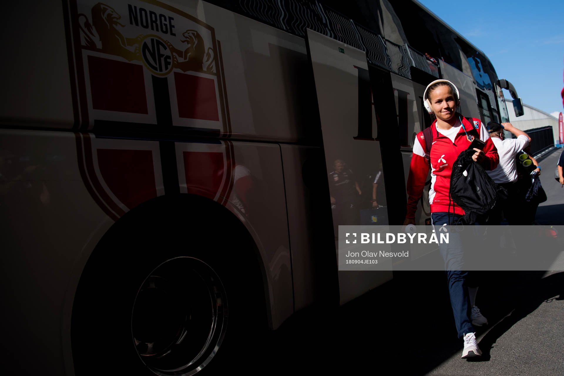 Guro Reiten of Norway arrives