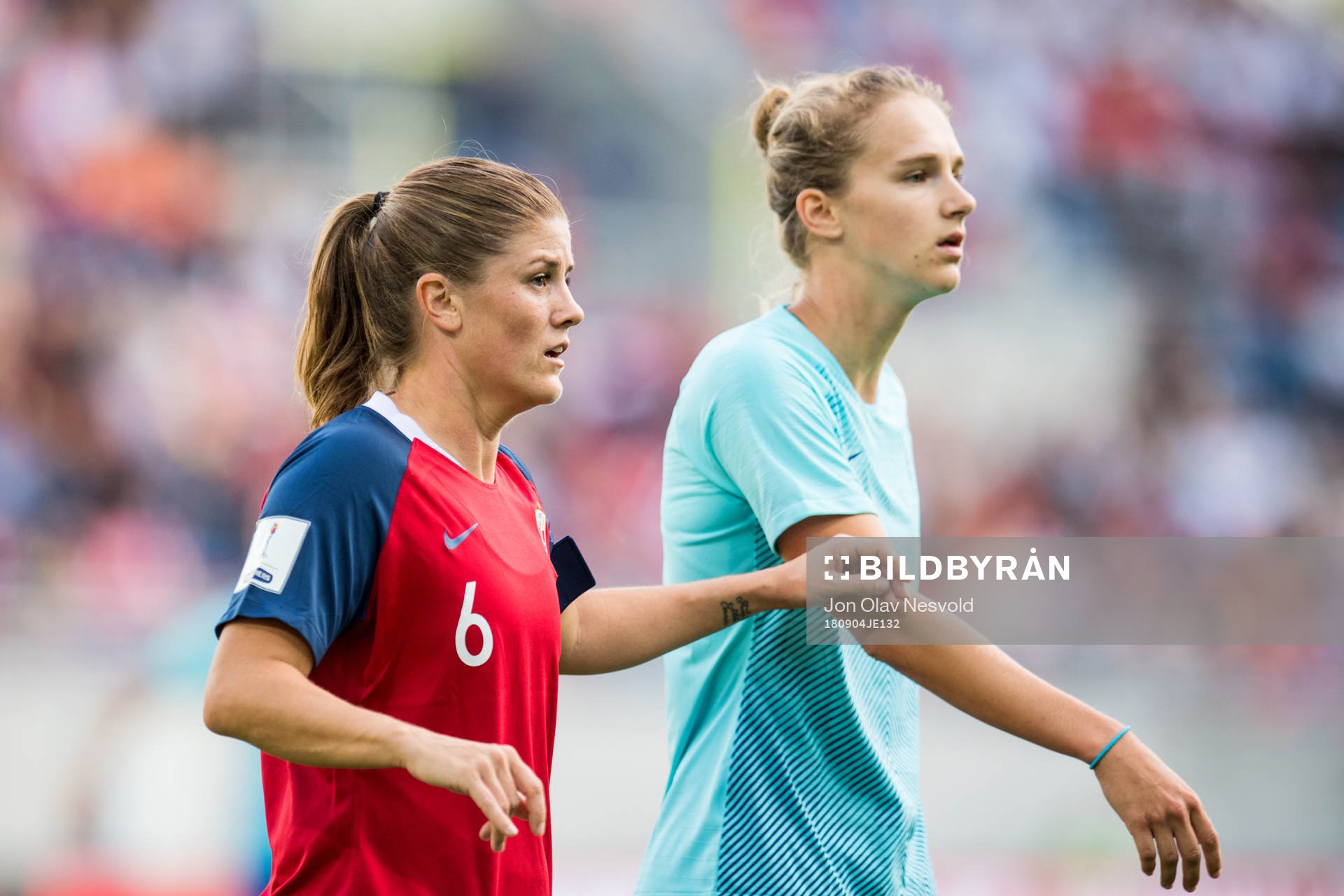 Maren Mjelde of Norway and Anna Margaretha Marina Astrid