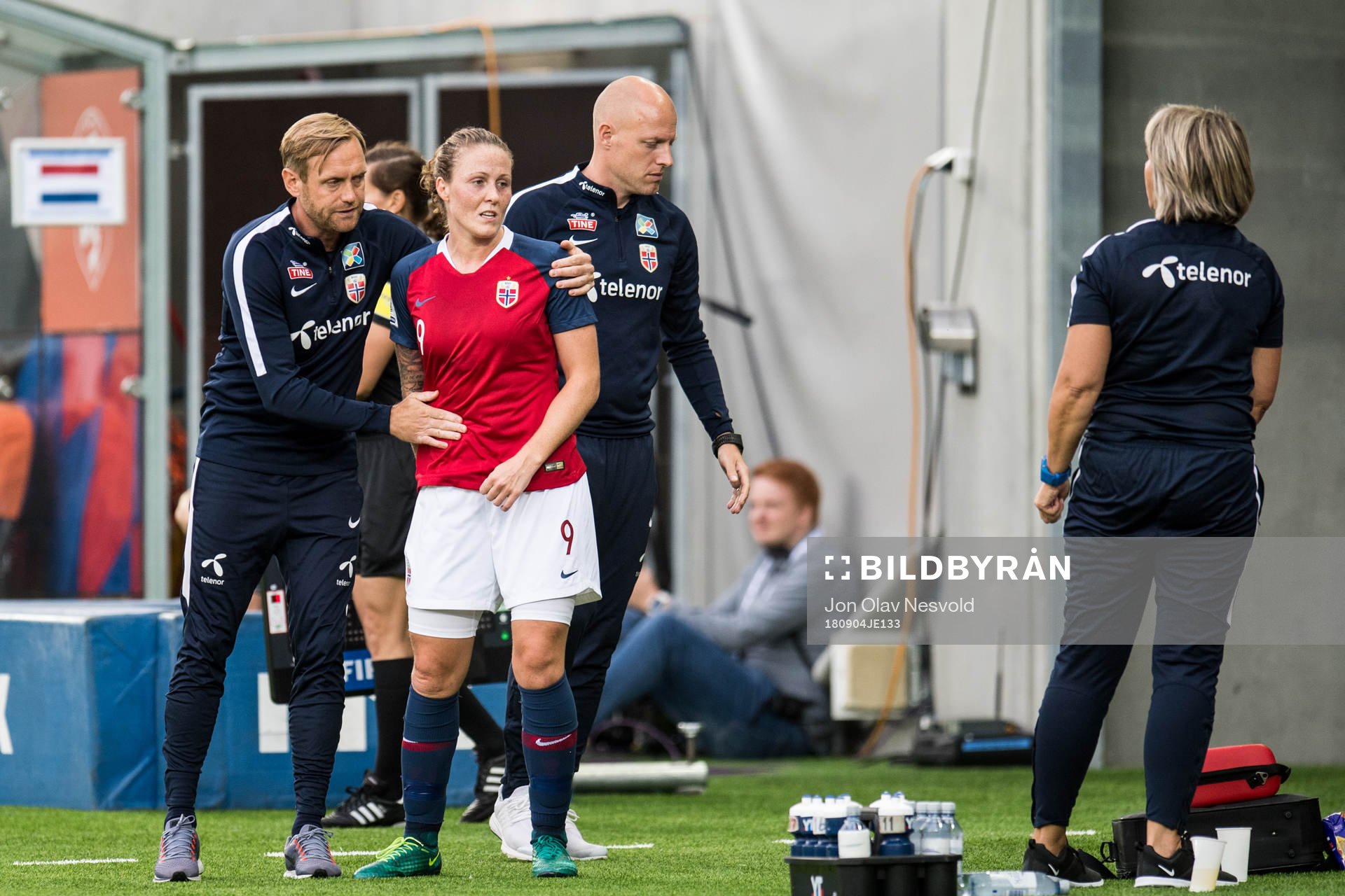 Martin Sjögren, head coach of Norway and Isabell Herlovsen