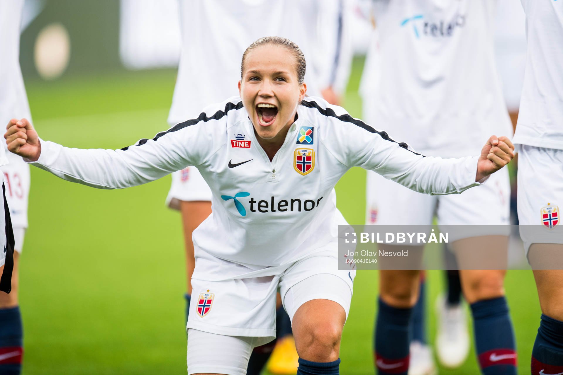 Guro Reiten of Norway celebrates