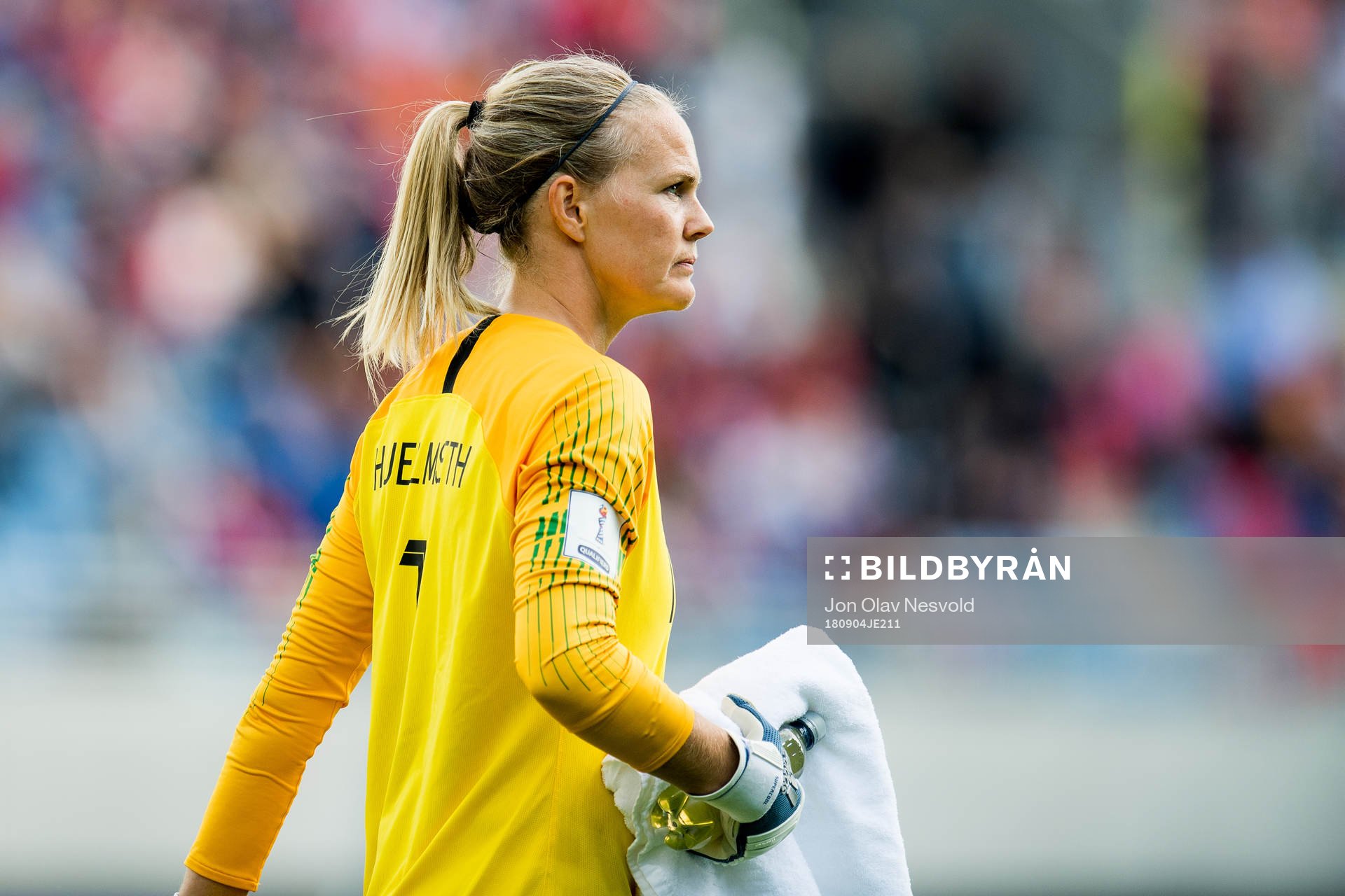 Goalkeeper Ingrid Hjelmseth of Norway