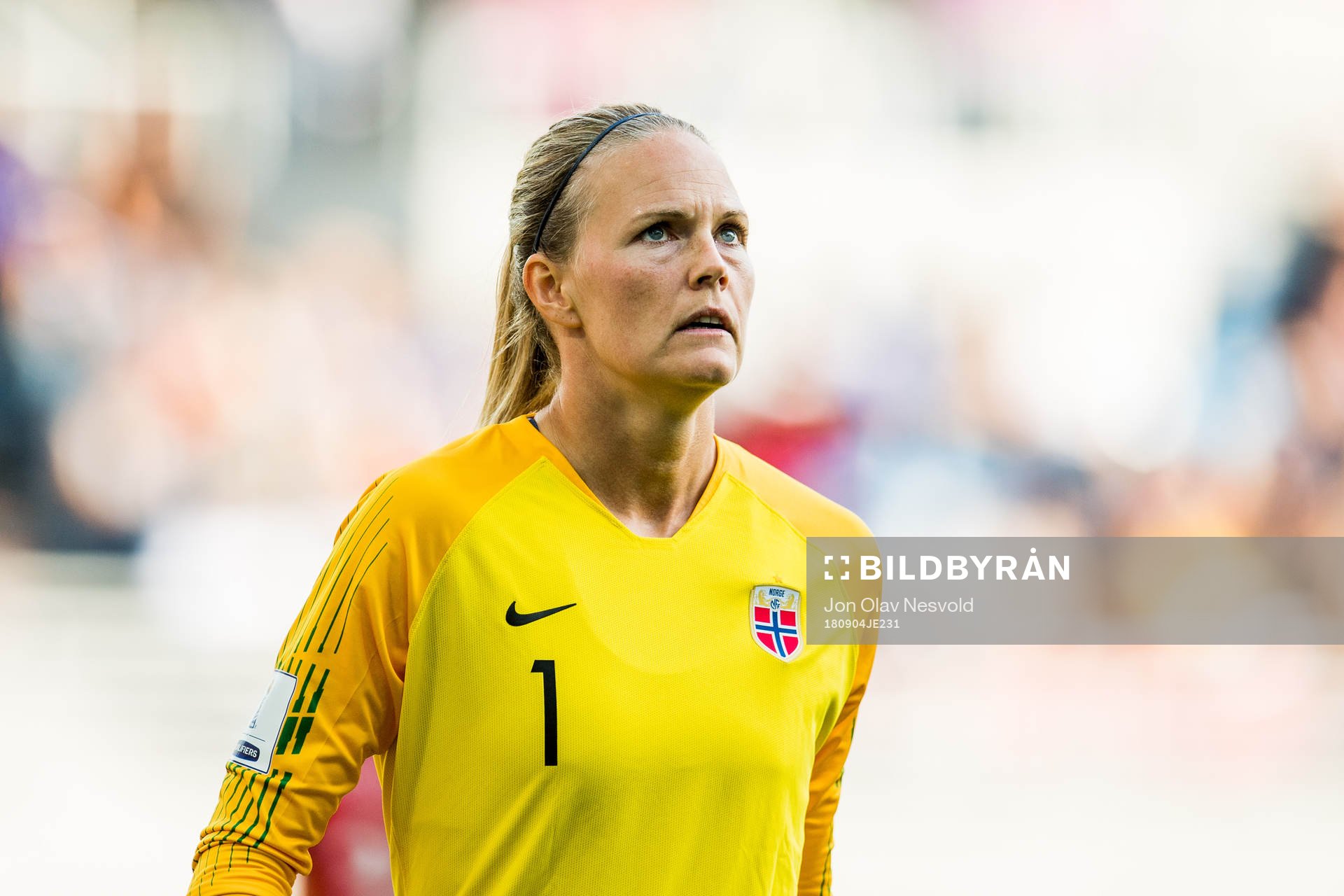 Goalkeeper Ingrid Hjelmseth of Norway