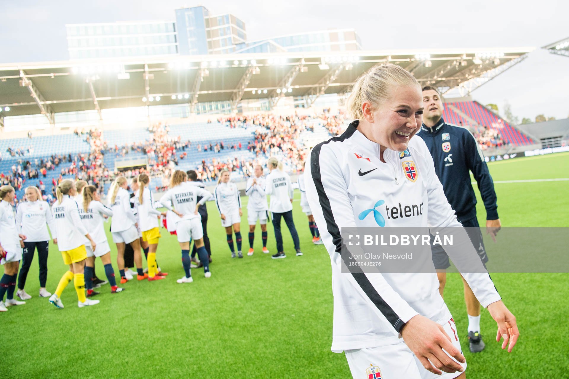 Lisa-Marie Karlseng Utland of Norway celebrates