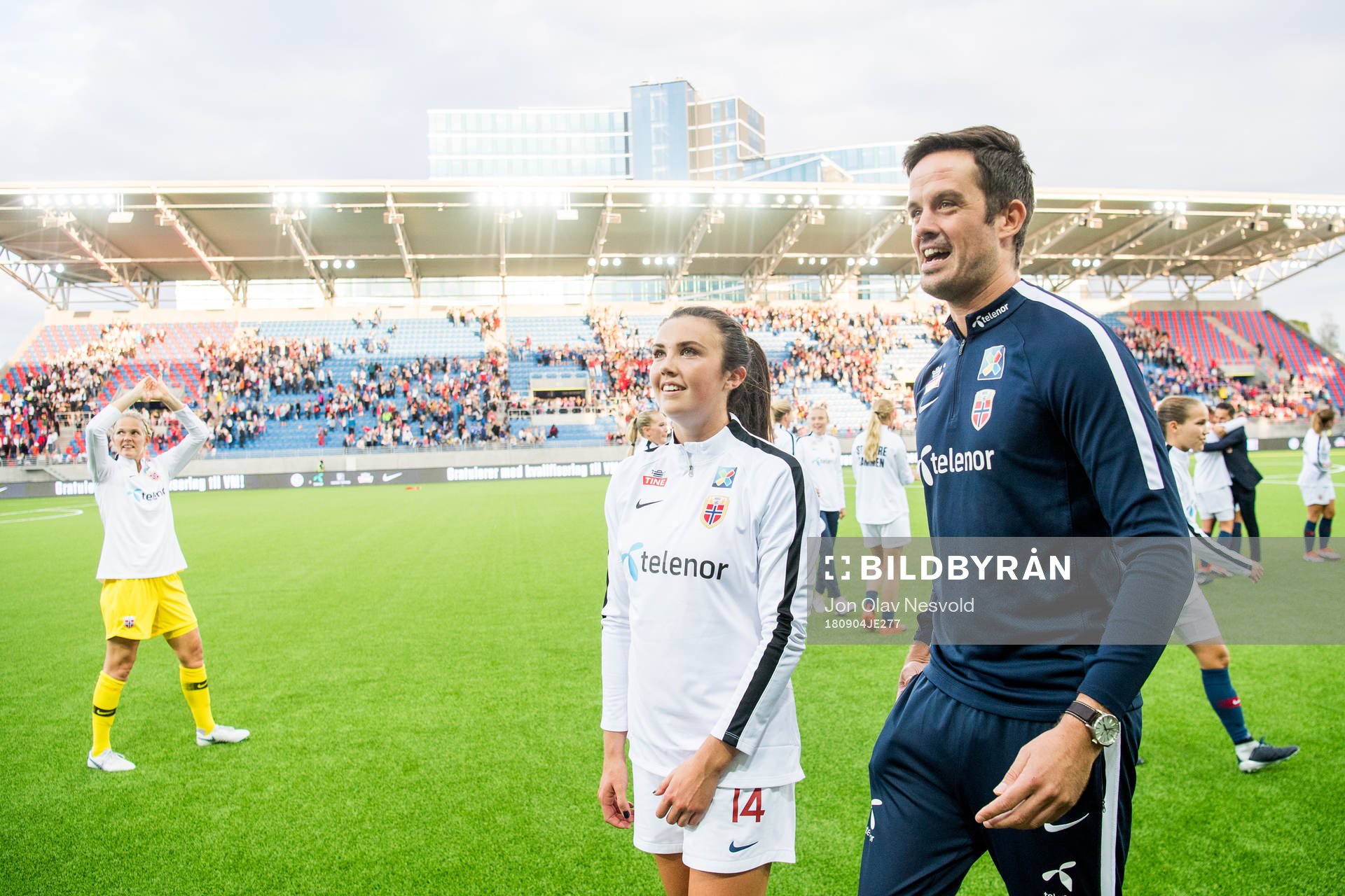 Ingrid Syrstad Engen of Norway and Terje Skeie, head of