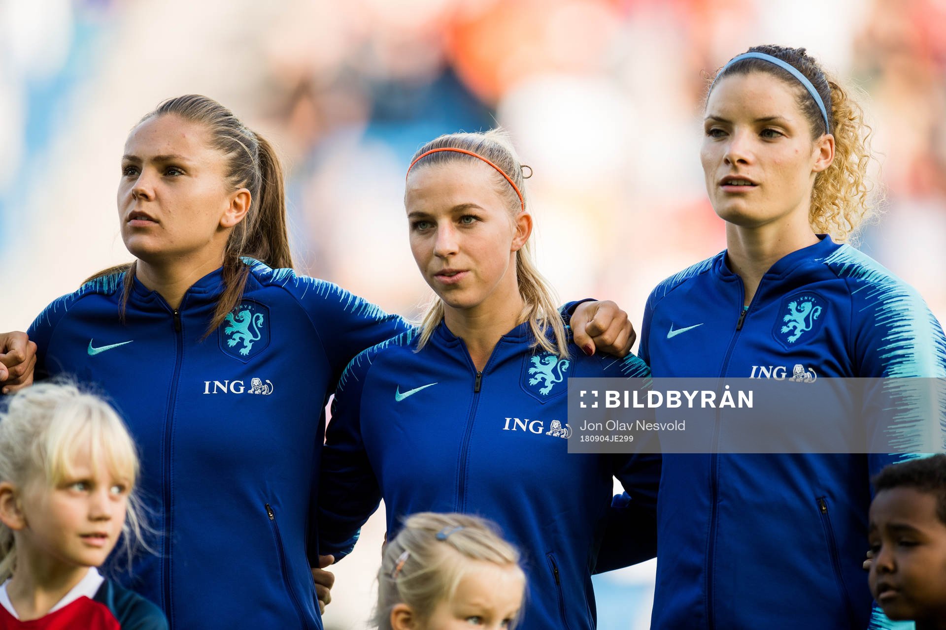 Lieke Martens, Jackie Groenen and Dominique Johanna Anna