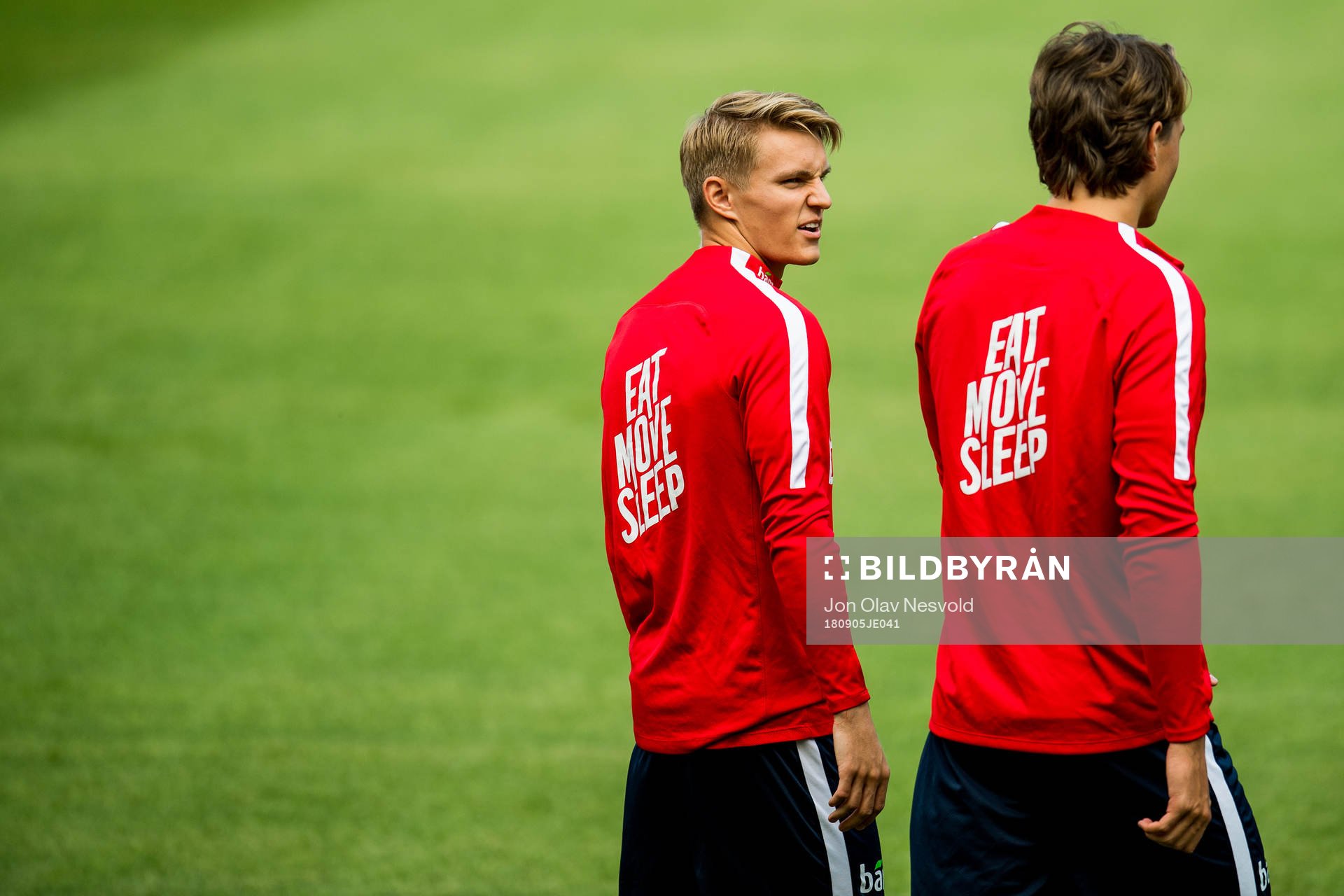 Martin Ødegaard and Sander Berge of Norway
