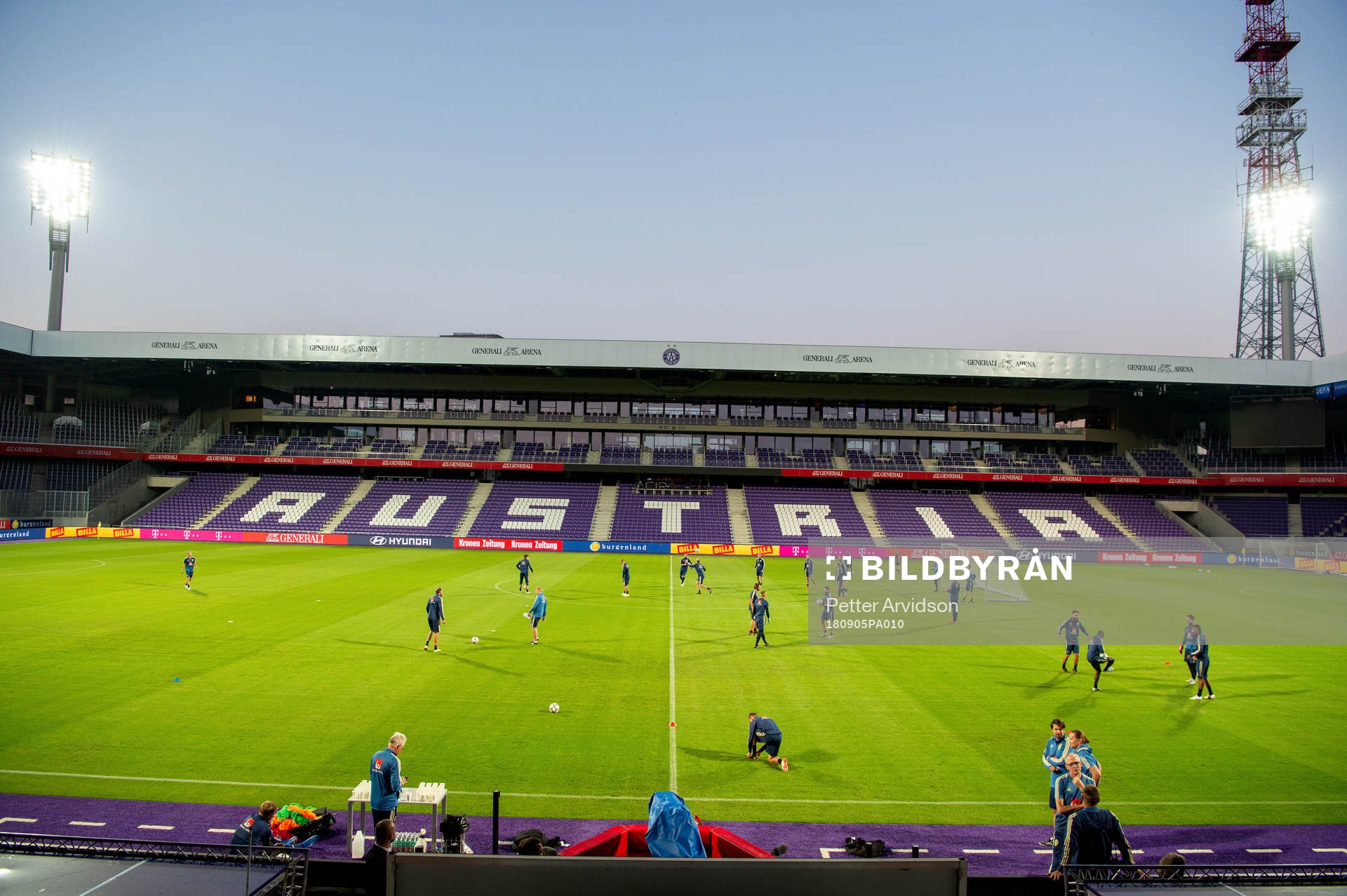 Practice of the Swedish national football team at a