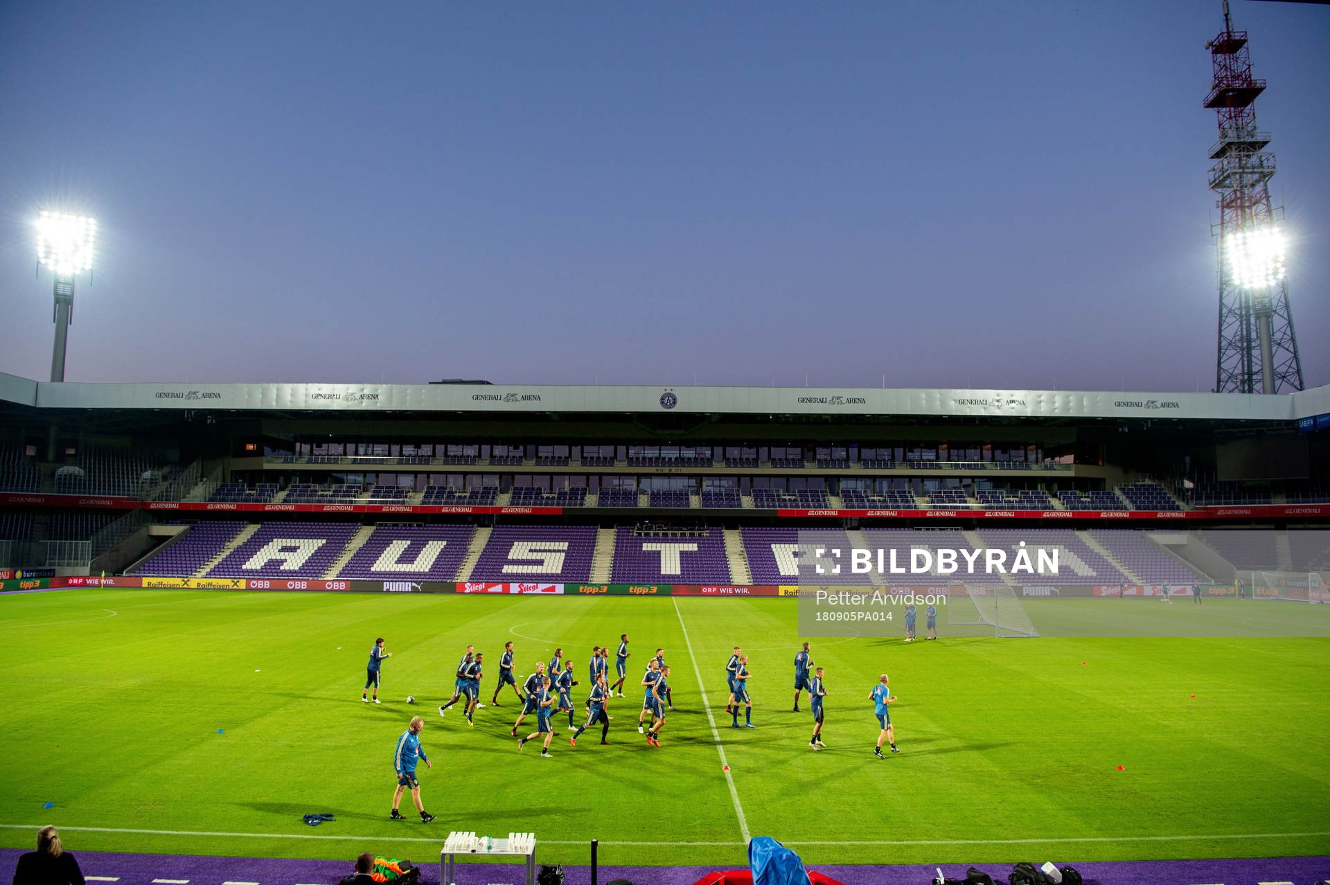 Practice of the Swedish national football team at a practice session on 5 September 2018 in Wien.