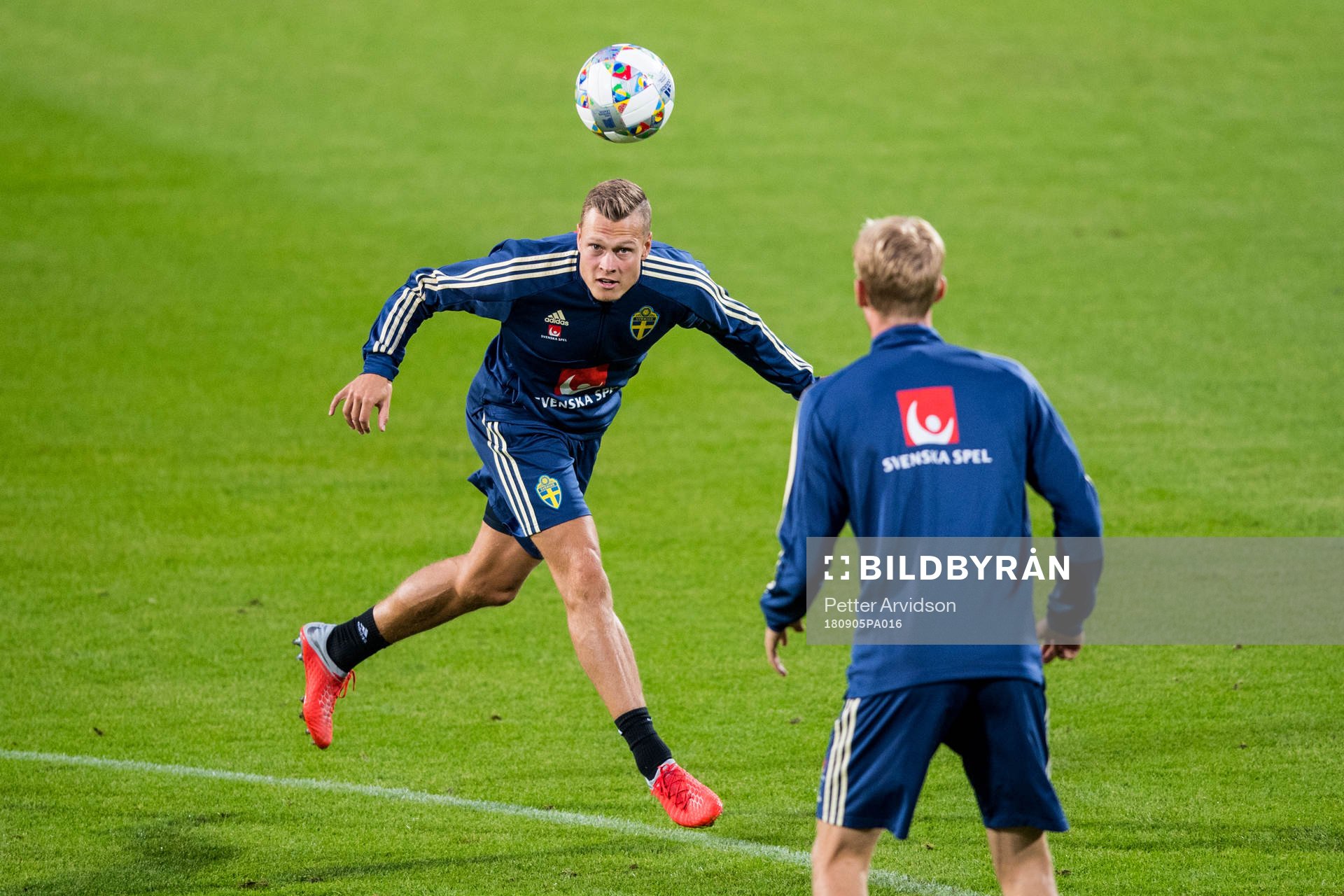 Viktor Claesson of the Swedish national football team at a