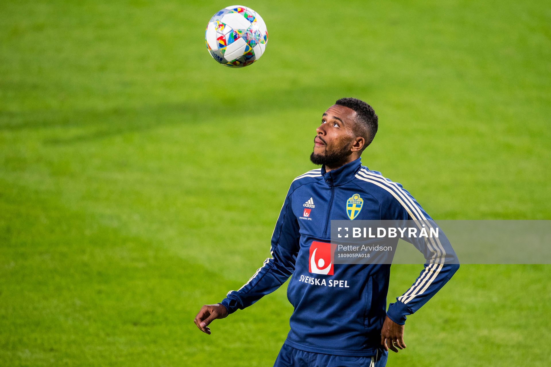 Isaac Kiese Thelin of the Swedish national football team at