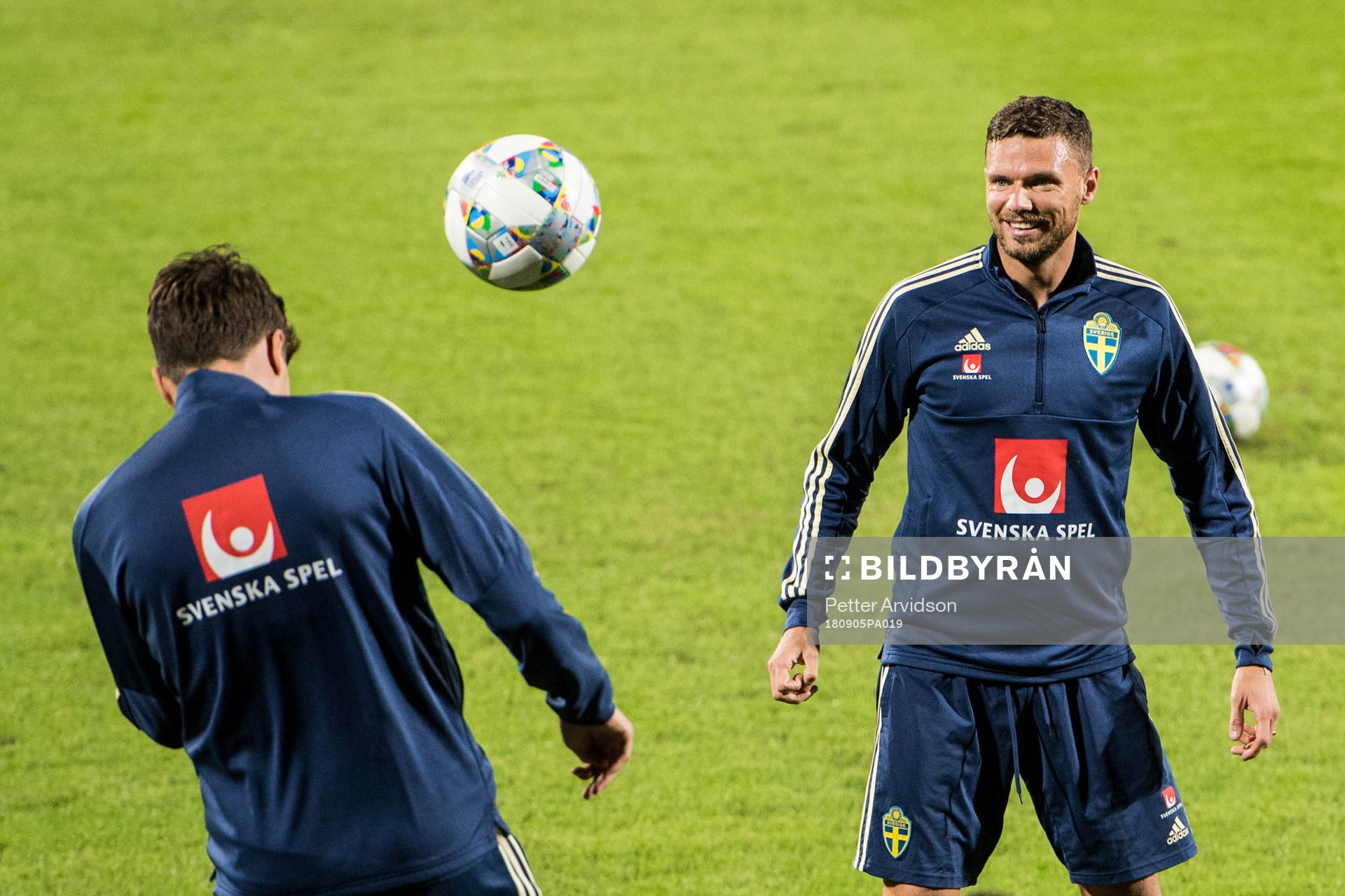 Marcus Berg of the Swedish national football team at a practice session on 5 September 2018 in Wien.